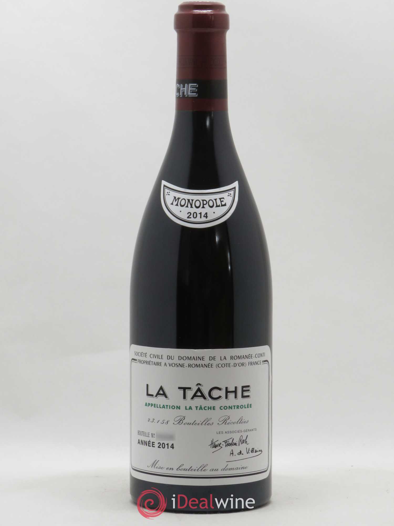 La Tâche Grand Cru Domaine de la Romanée-Conti 2014 - Lot de 1 bouteille - 0