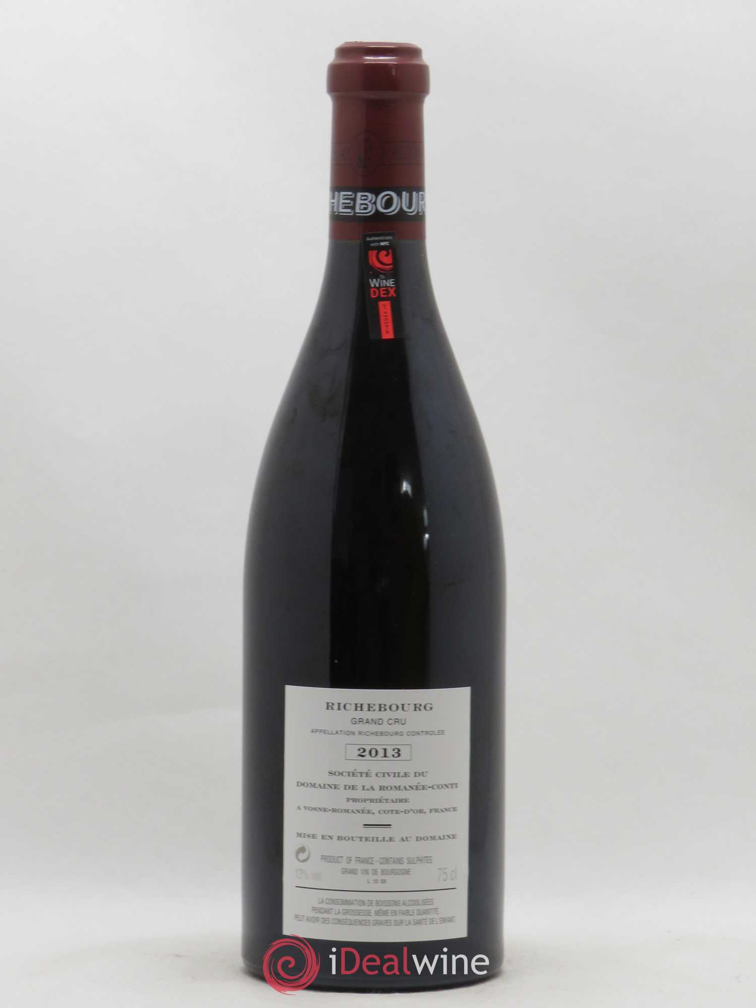 Richebourg Grand Cru Domaine de la Romanée-Conti 2013 - Lot de 1 bouteille - 1