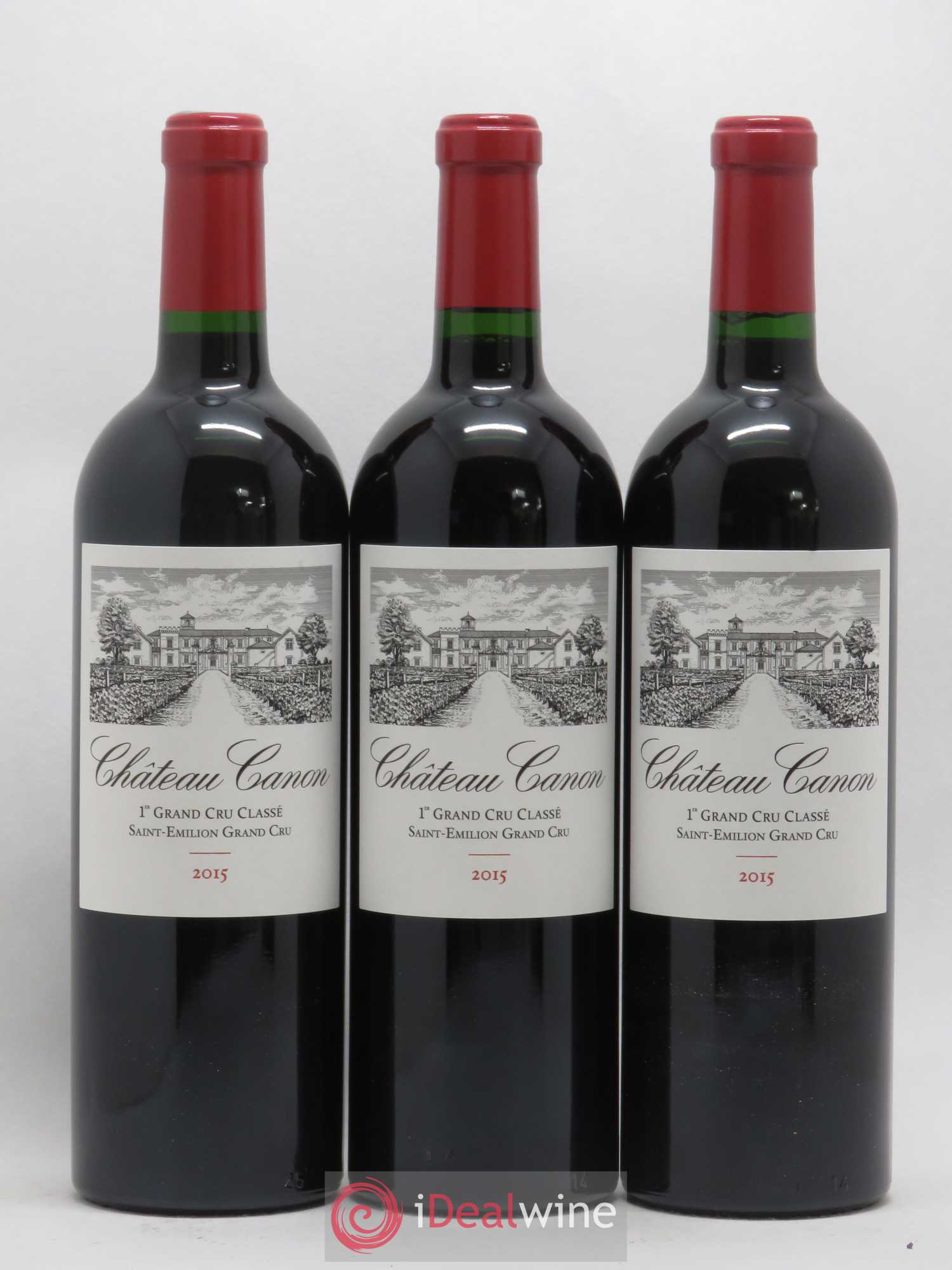 Château Canon 1er Grand Cru Classé B 2015 - Lot de 3 bouteilles - 0