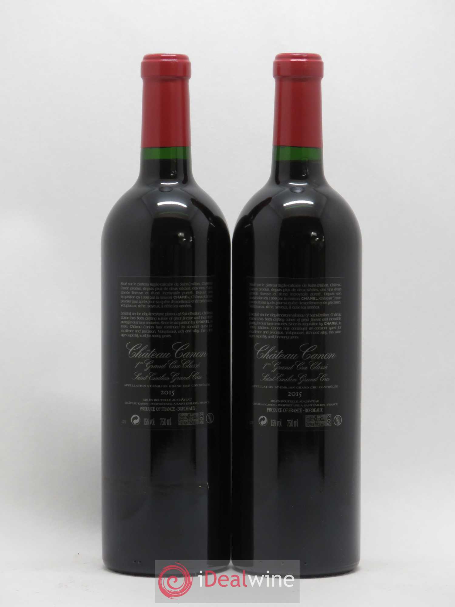Château Canon 1er Grand Cru Classé B 2015 - Lot de 2 bouteilles - 1