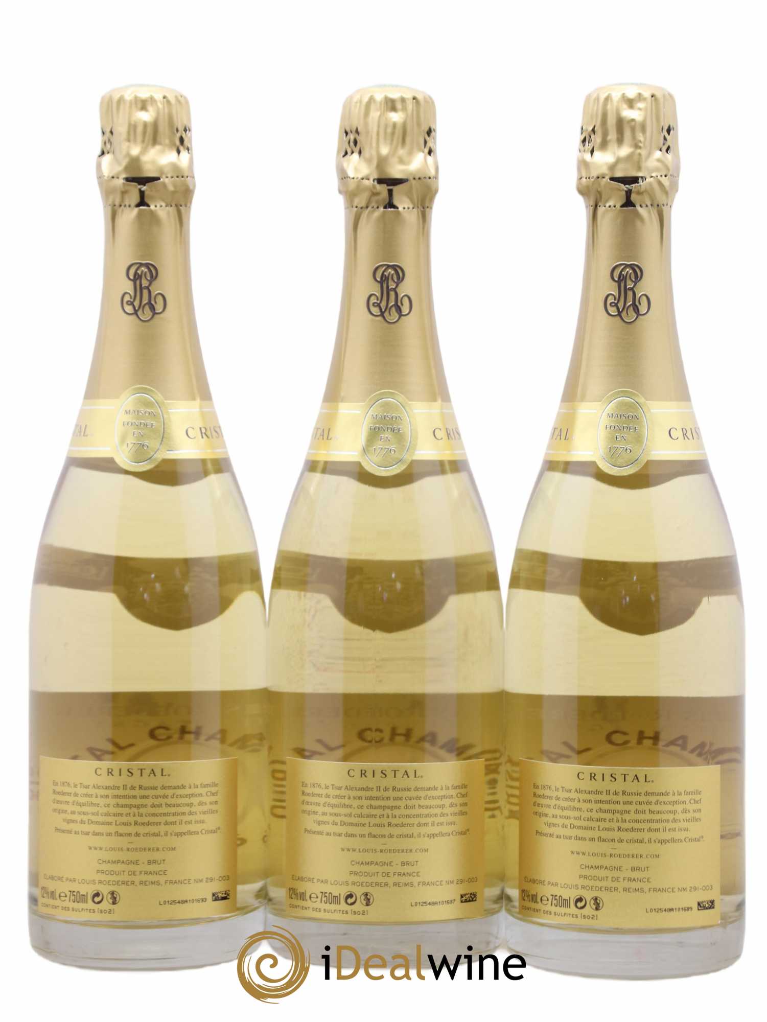 Cristal Louis Roederer 2008 - Lot de 3 bouteilles - 1