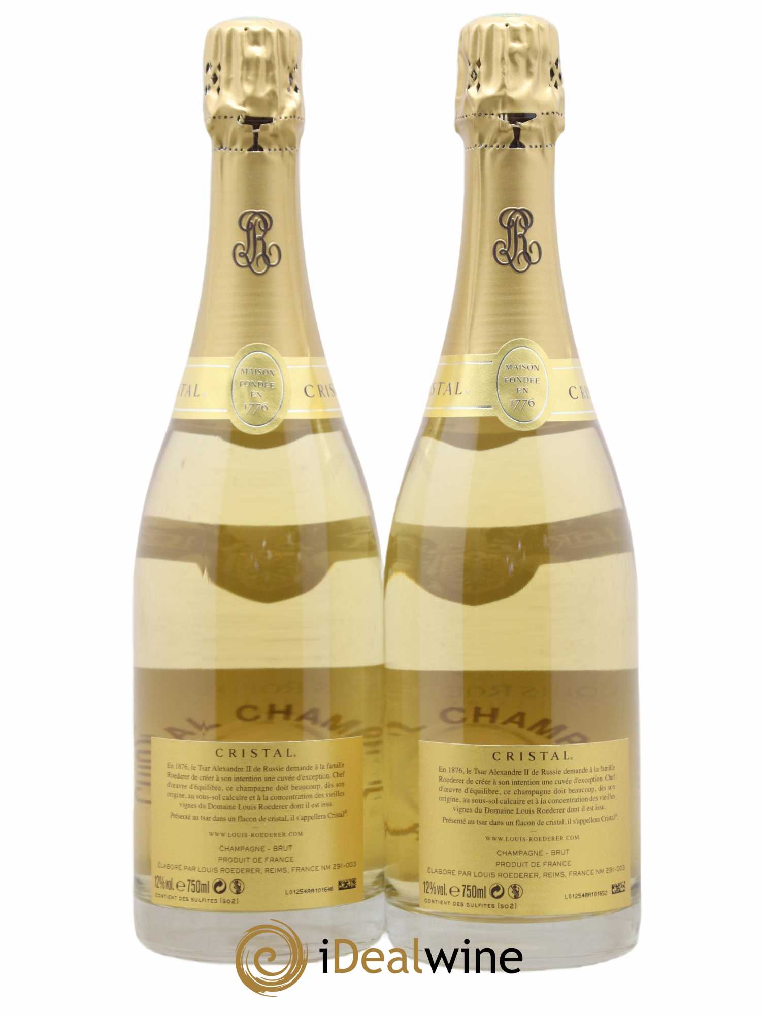 Cristal Louis Roederer 2008 - Lot de 2 bouteilles - 1