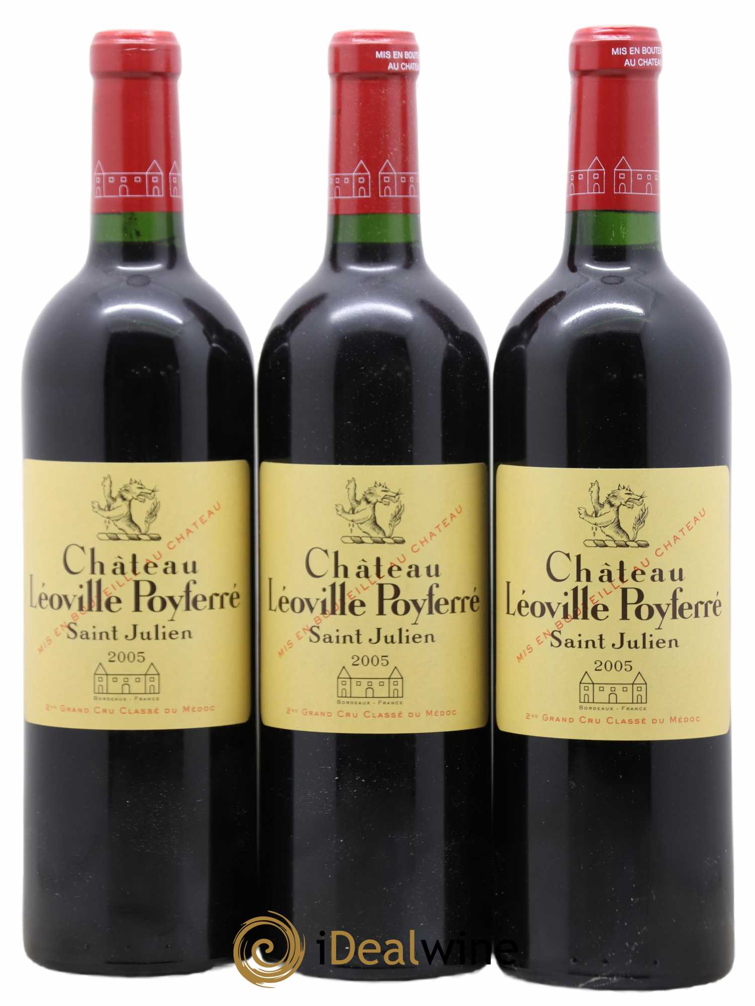 Château Léoville Poyferré 2ème Grand Cru Classé 2005 - Lot de 3 bouteilles - 0