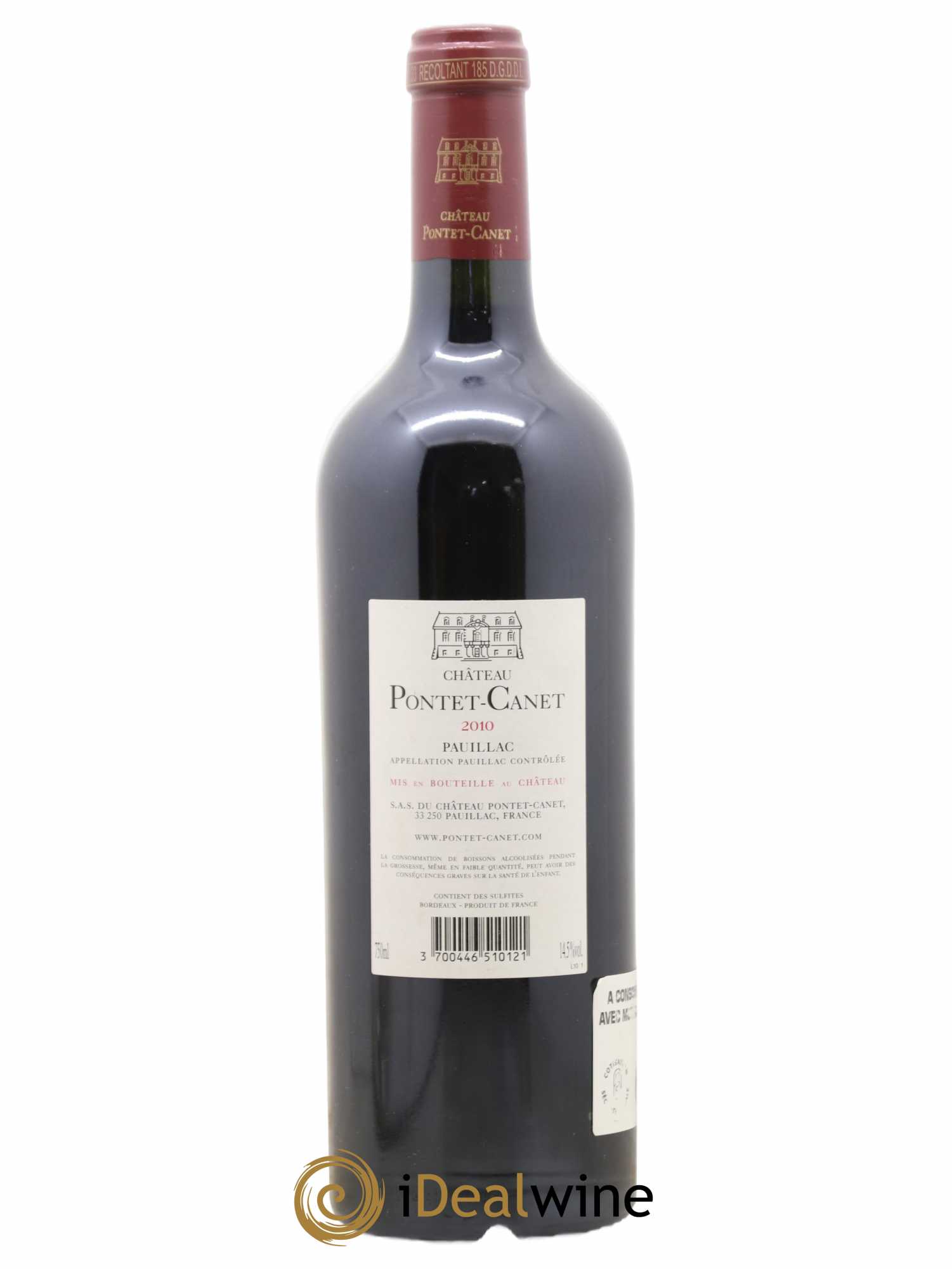 Château Pontet Canet 5ème Grand Cru Classé 2010 - Lot de 1 bouteille - 1
