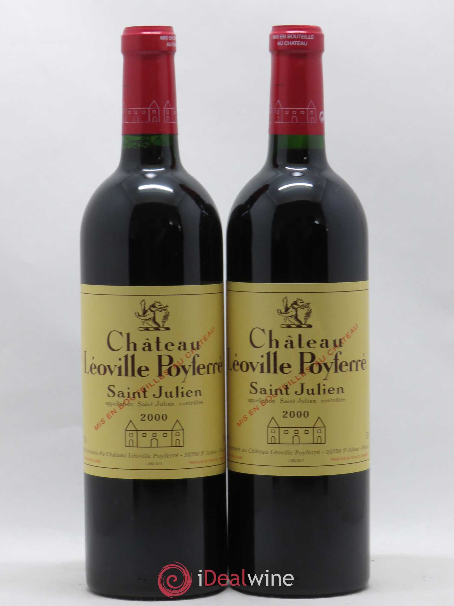 Château Léoville Poyferré 2ème Grand Cru Classé 2000 - Lot de 2 bouteilles - 0