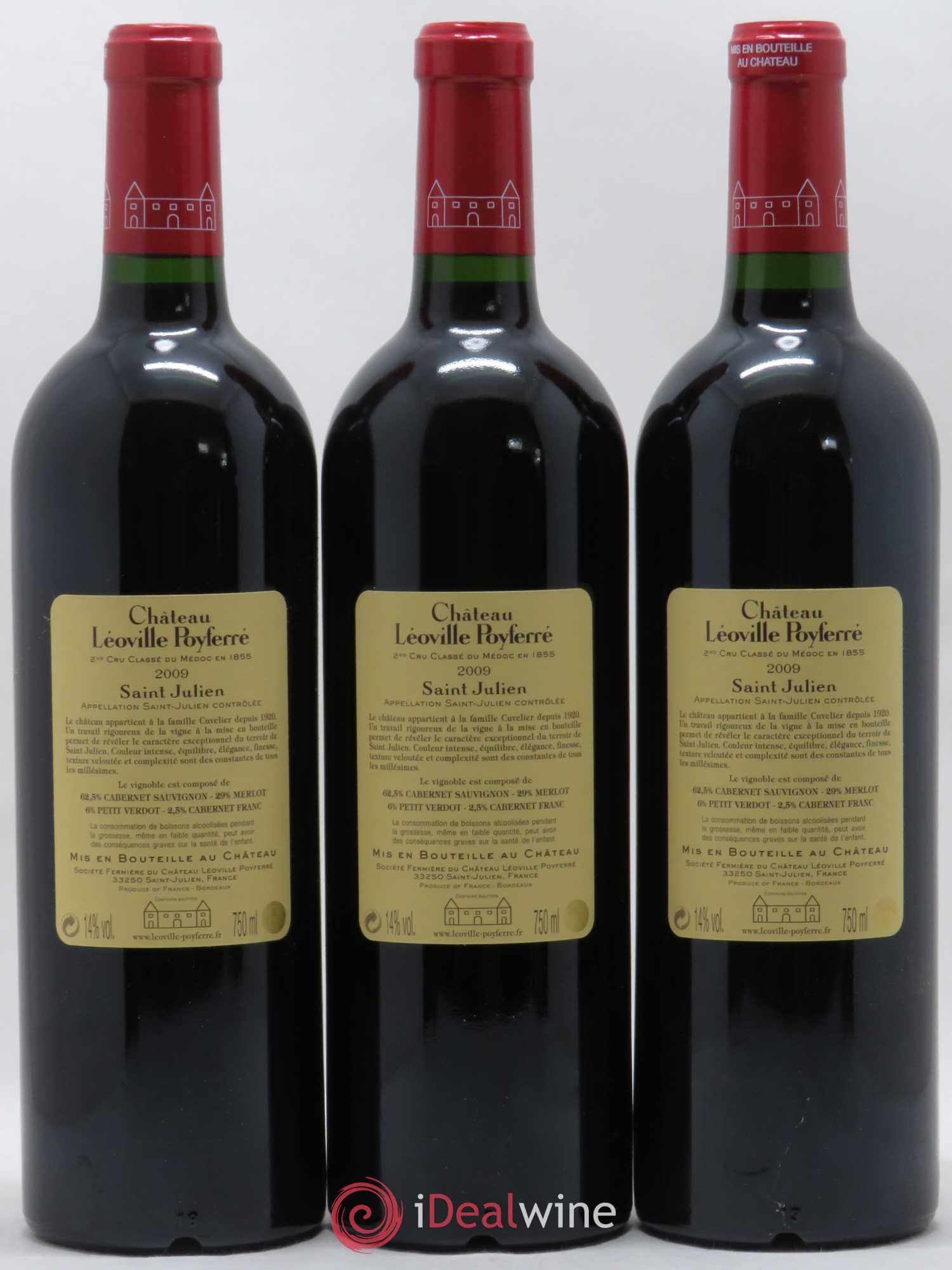 Château Léoville Poyferré 2ème Grand Cru Classé 2009 - Lot de 12 bouteilles - 2