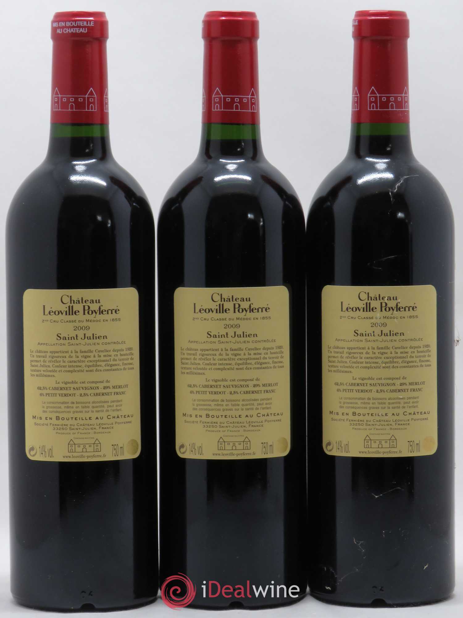 Château Léoville Poyferré 2ème Grand Cru Classé 2009 - Lot de 12 bouteilles - 4