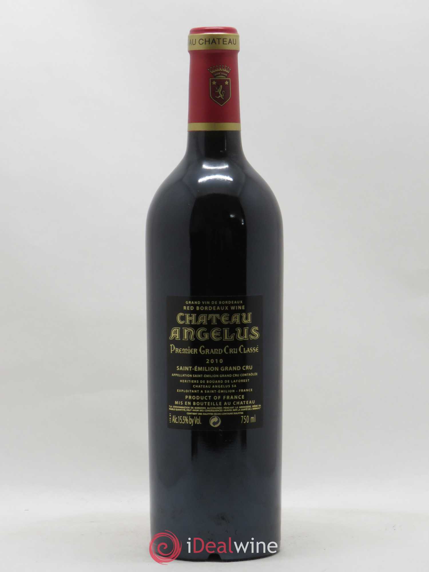 Château Angélus 1er Grand Cru Classé A 2010 - Lot de 1 bouteille - 1