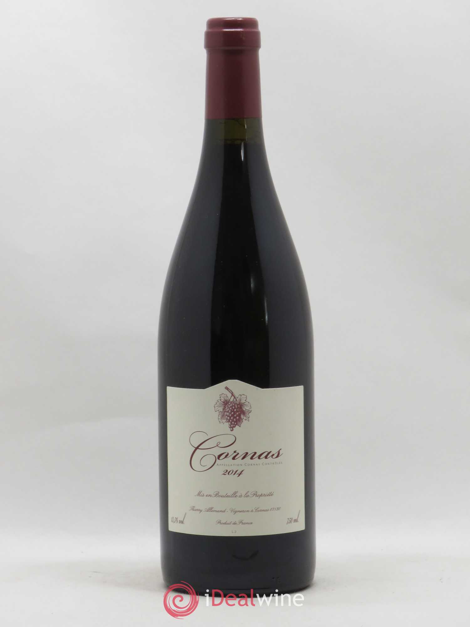 Cornas Cuvée sans soufre Thierry Allemand 2014 - Lot de 1 bouteille - 0