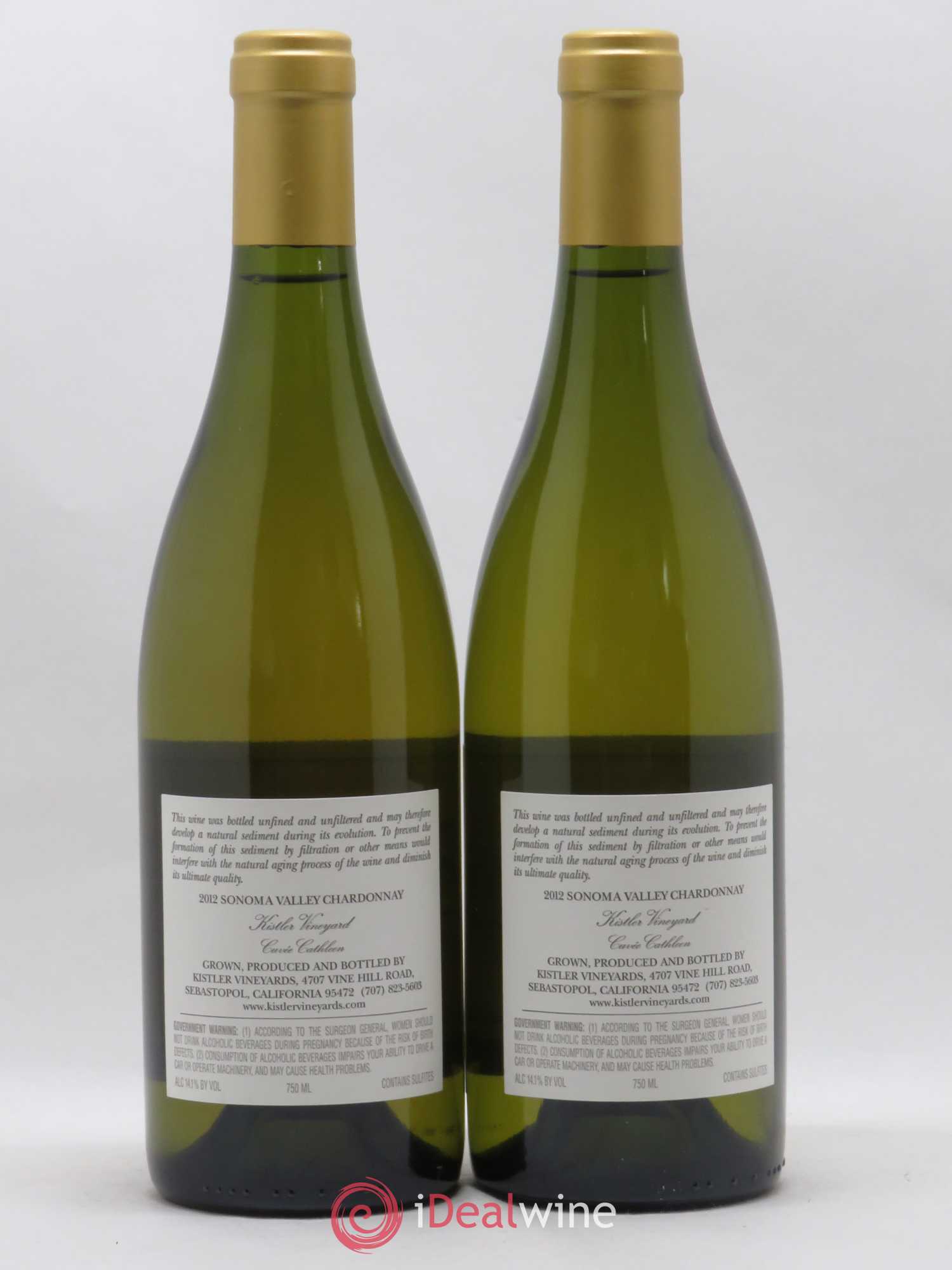 USA Sonoma Valley Kistler Chardonnay cuvée Cathleen 2012 - Posten von 2 Flaschen - 1