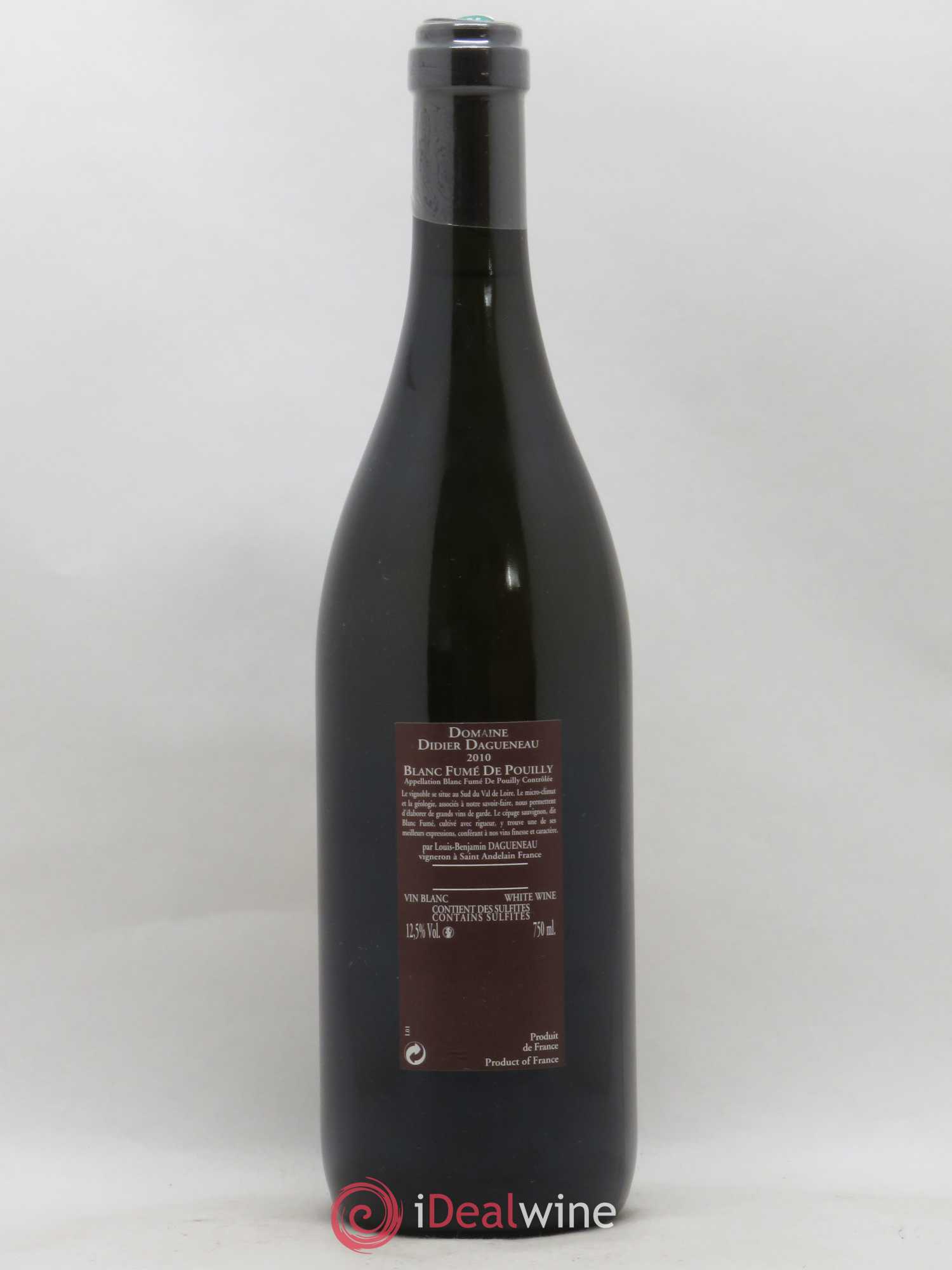 Vin de France (anciennement Pouilly-Fumé) Pur Sang Dagueneau (Domaine Didier - Louis-Benjamin) 2010 - Lot de 1 bouteille - 1