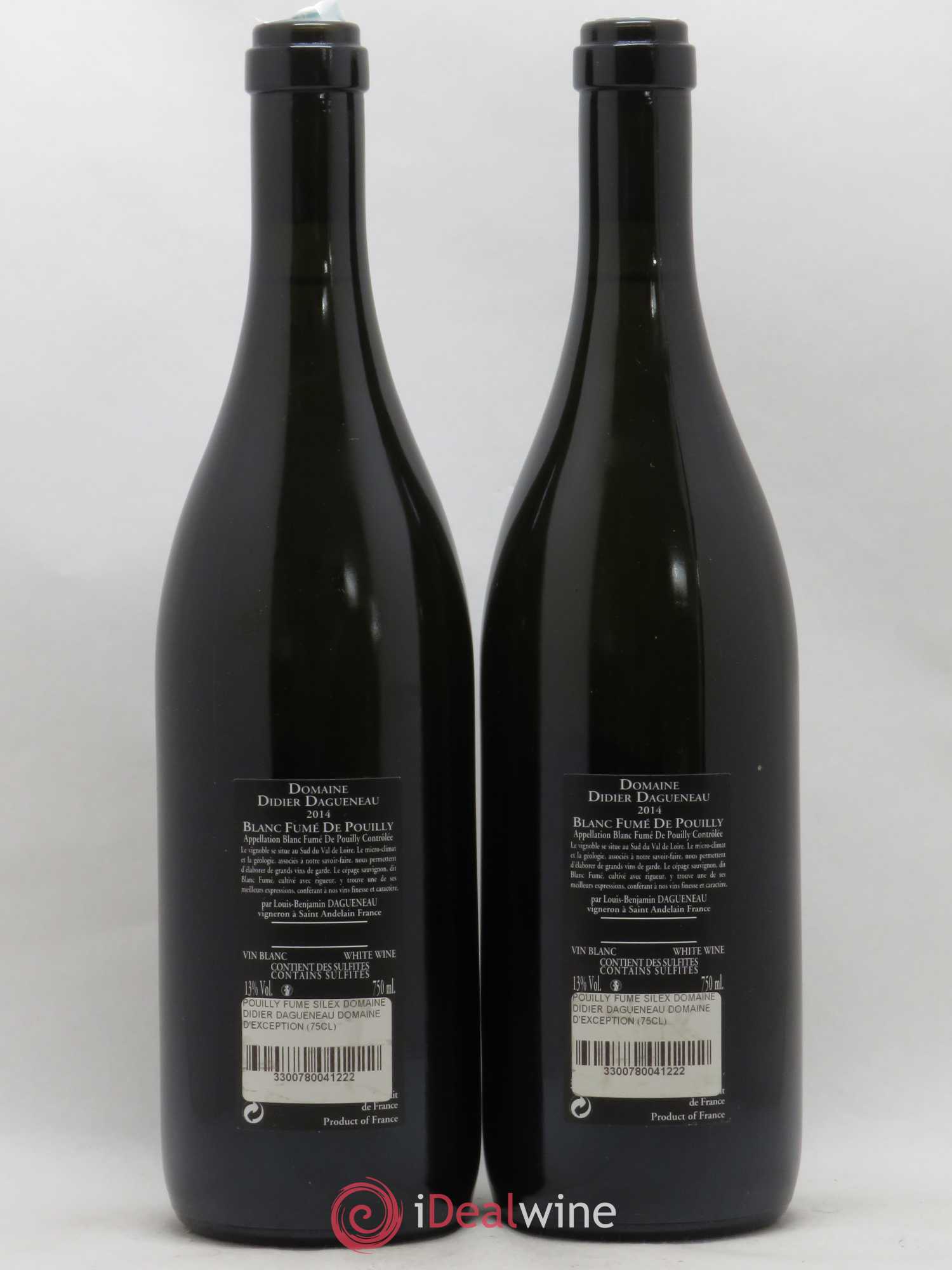 Vin de France (anciennement Pouilly-Fumé) Silex Dagueneau (Domaine Didier - Louis-Benjamin) 2014 - Lot de 2 bouteilles - 1