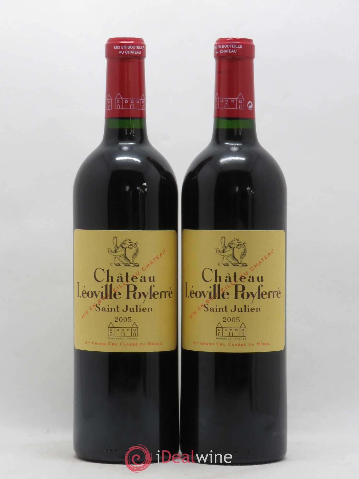 Château Léoville Poyferré 2ème Grand Cru Classé 2005 - Lot de 2 bouteilles - 0