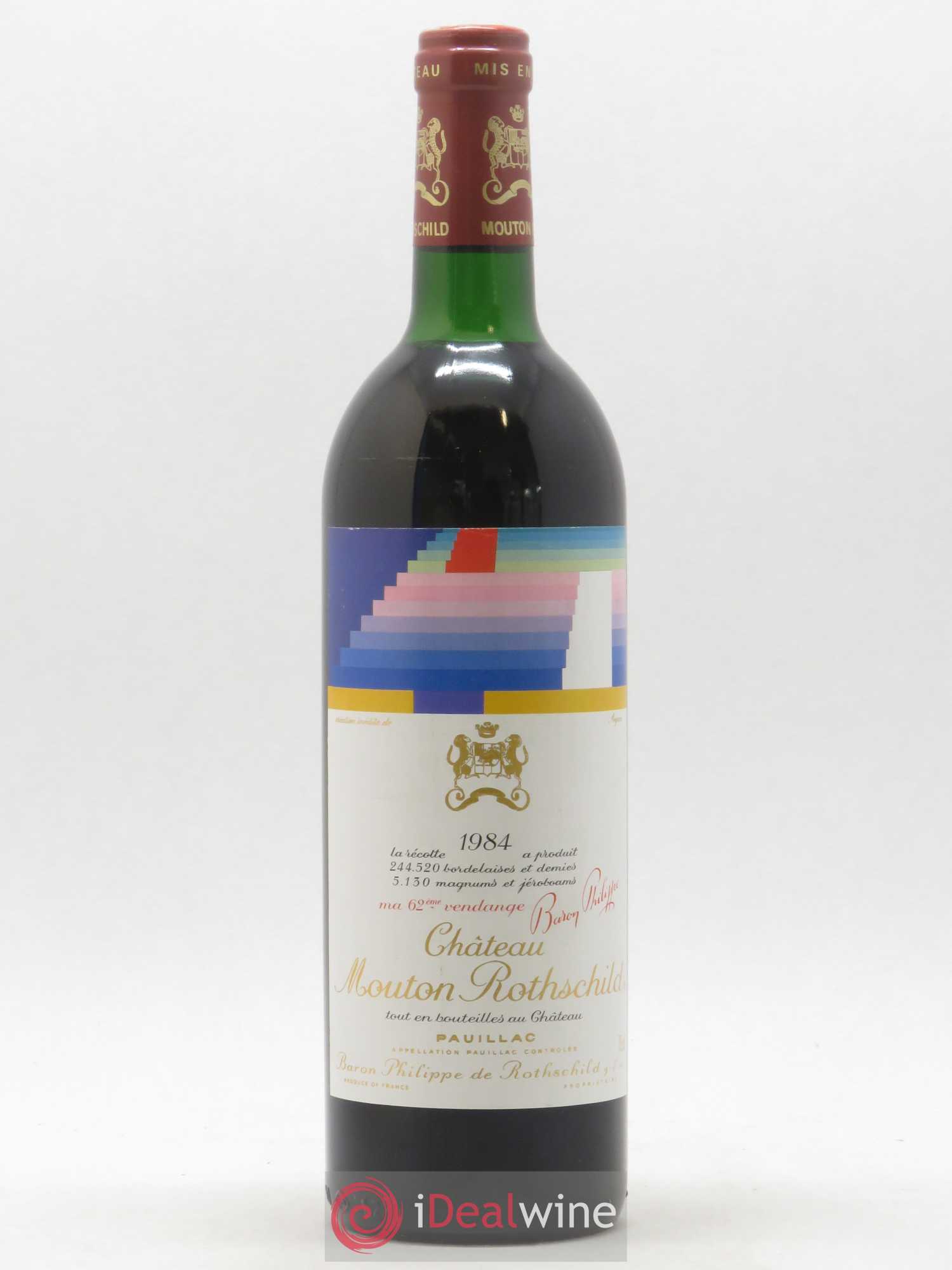 Château Mouton Rothschild 1er Grand Cru Classé 1984 - Lot de 1 bouteille - 0