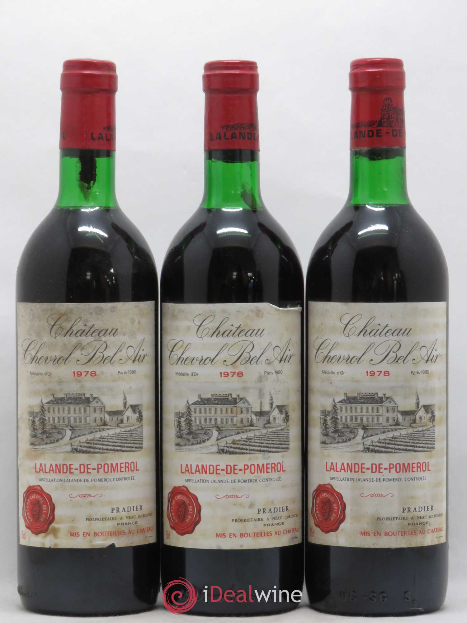 Lalande-de-Pomerol Château Chevrol Bel Air 1978 - Lot de 6 bouteilles - 1