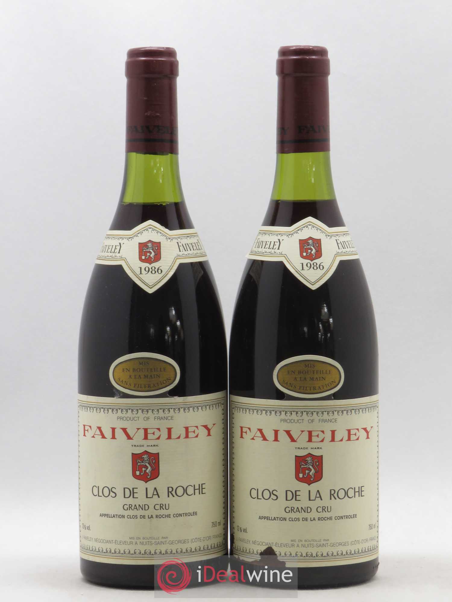 Clos de la Roche Grand Cru Faiveley 1986 - Posten von 2 Flaschen - 0