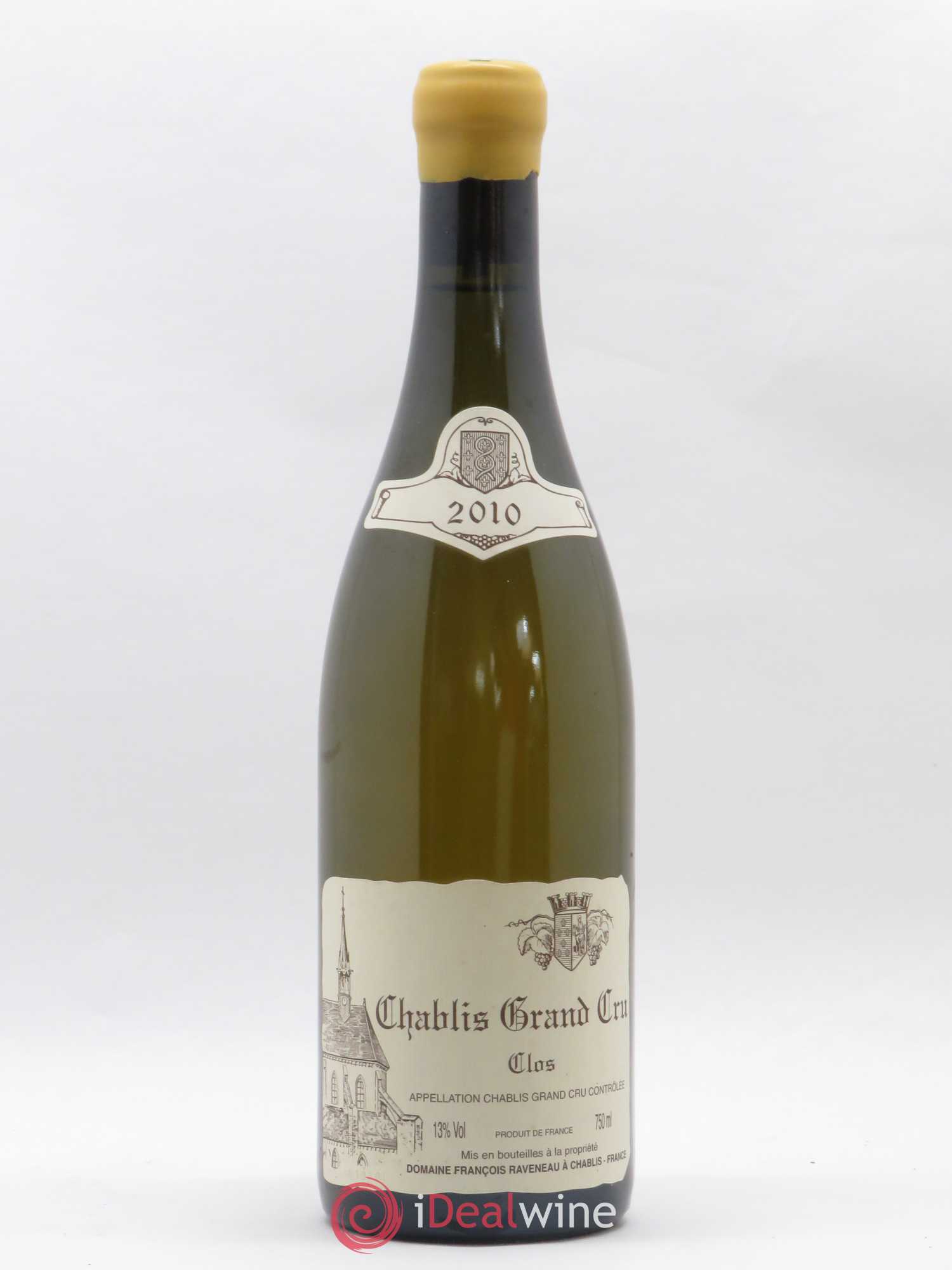 Chablis Grand Cru Clos Raveneau (Domaine) 2010 - Lot de 1 bouteille - 0
