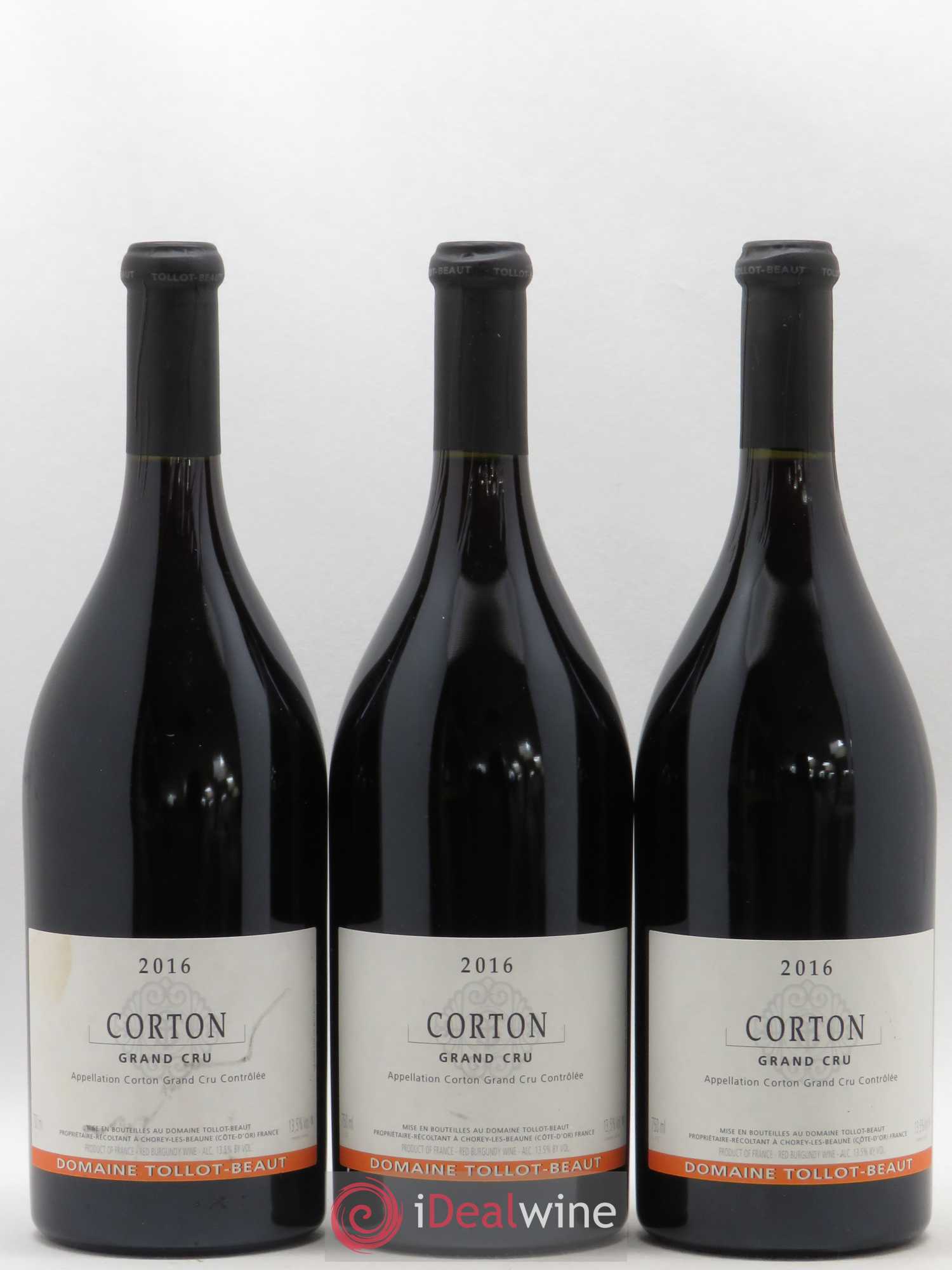 Corton Grand Cru Tollot Beaut (Domaine) 2016 - Lot de 3 bouteilles - 0