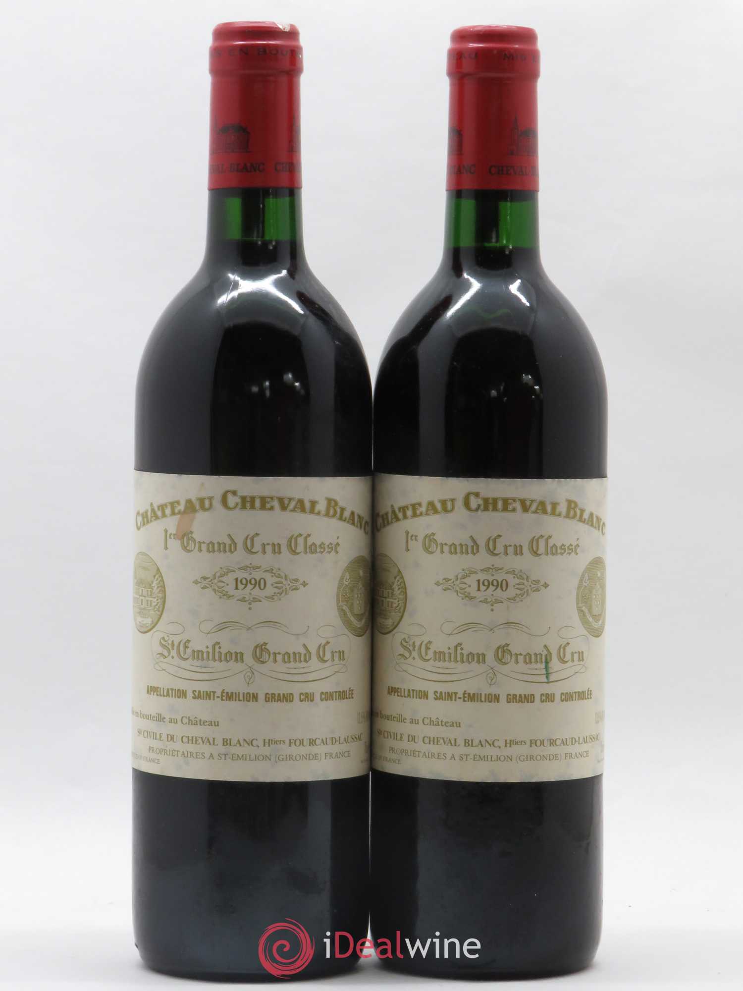 Château Cheval Blanc 1er Grand Cru Classé A 1990 - Lot de 2 bouteilles - 0