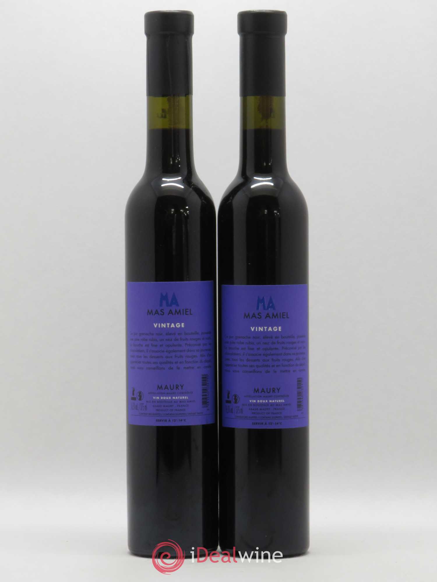 Maury Mas Amiel Vintage 2011 - Lot de 2 demi bouteilles - 1
