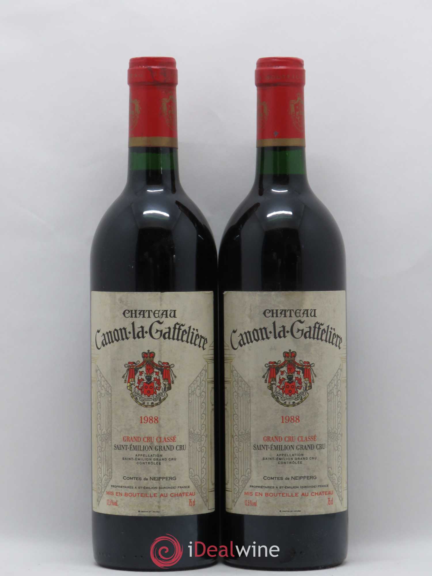 Château Canon la Gaffelière 1er Grand Cru Classé B 1988 - Lot de 2 bouteilles - 0