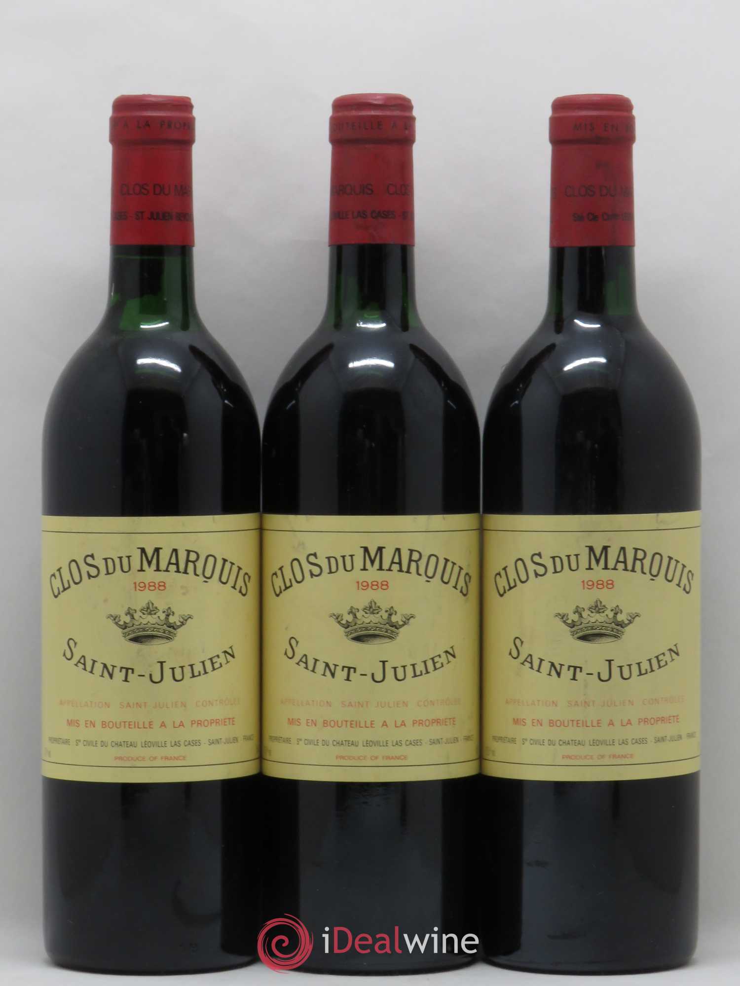 Clos du Marquis 1988 - Lot de 3 bouteilles - 0