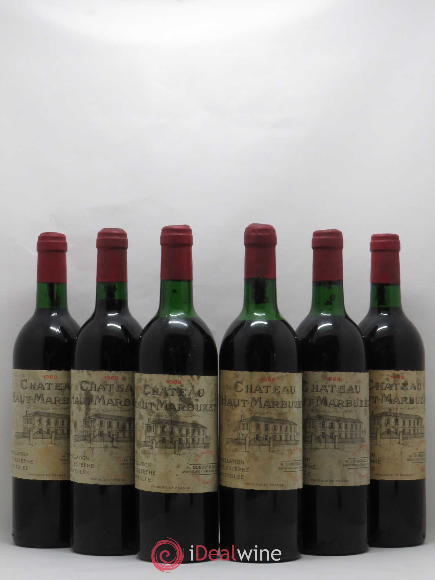 Château Haut Marbuzet 1988 - Lot de 6 bouteilles - 0
