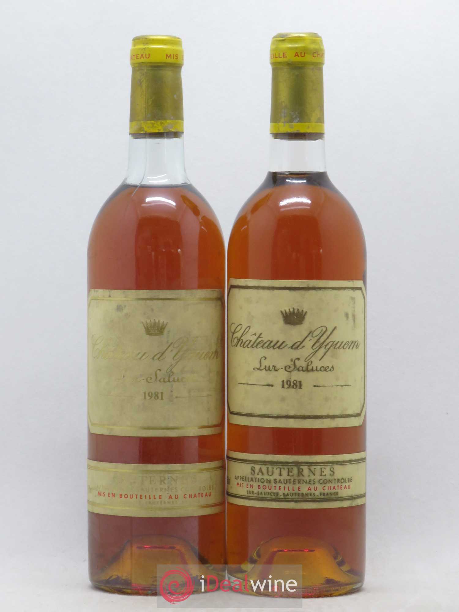 Château d' Yquem 1er Cru Classé Supérieur 1981 - Lotto di 2 bottiglie - 0