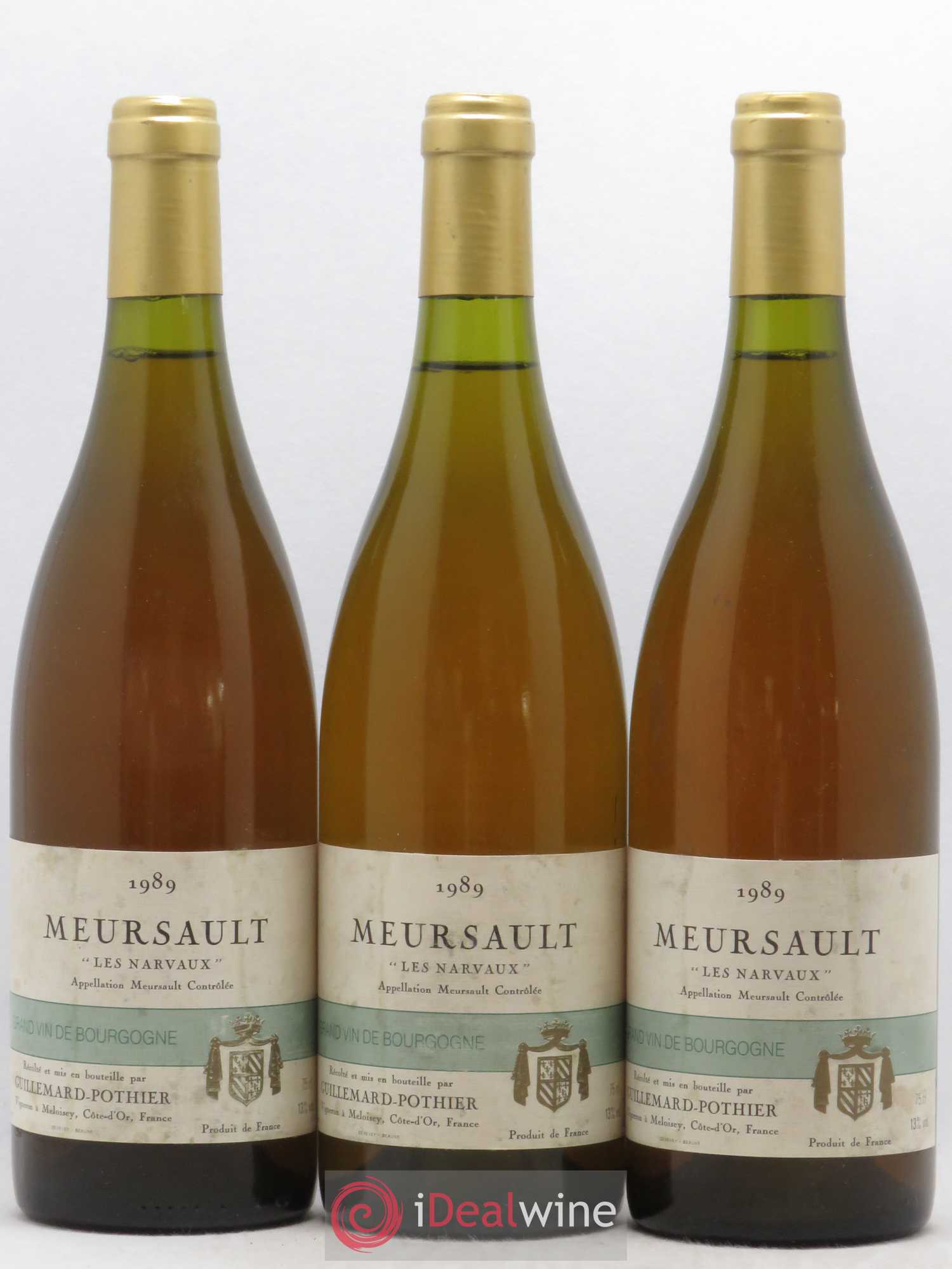 Meursault Les Narvaux Guillemard Pothier 1989 - Posten von 3 Flaschen - 0