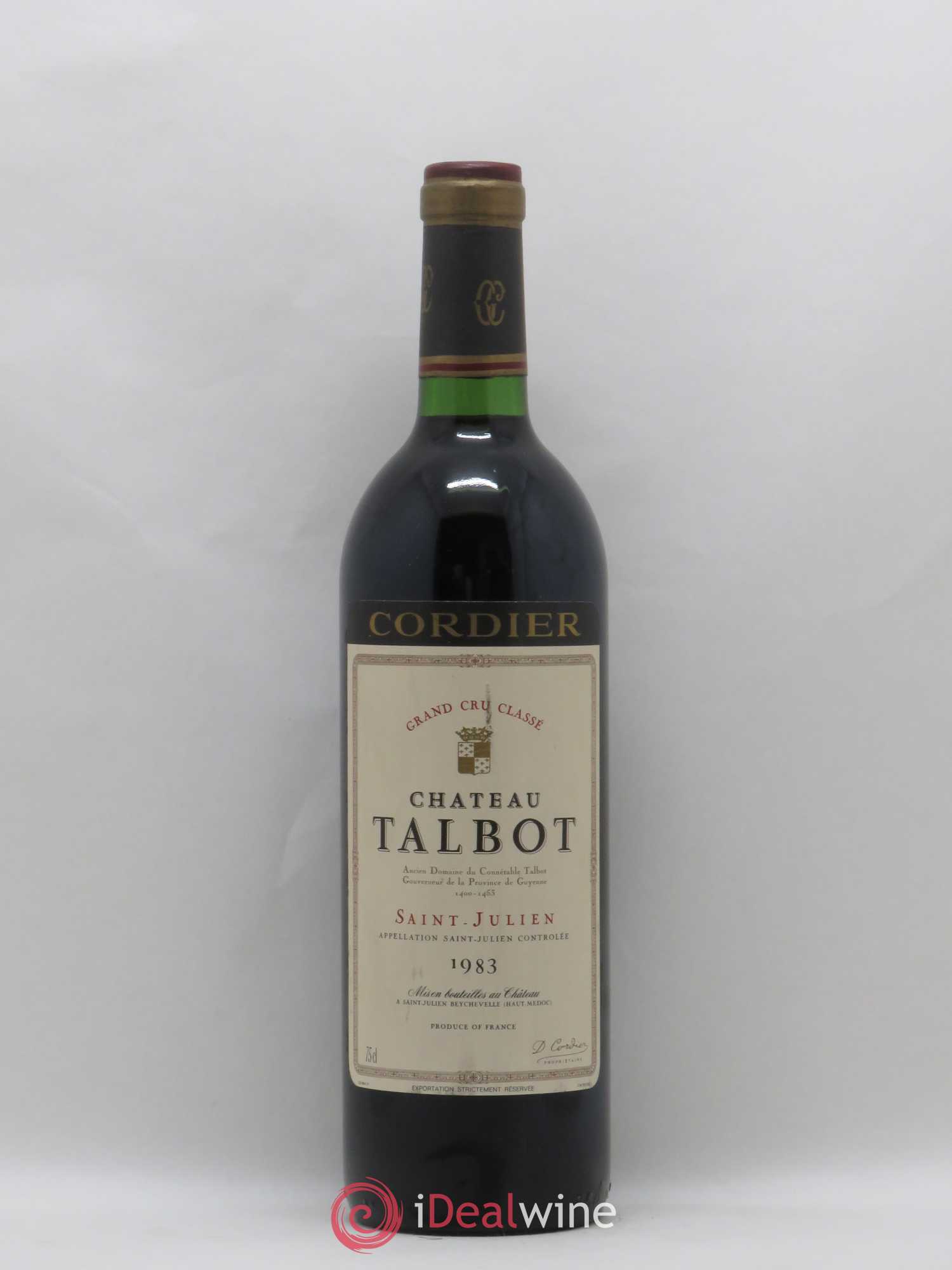 Château Talbot 4ème Grand Cru Classé 1983 - Lot de 1 bouteille - 0