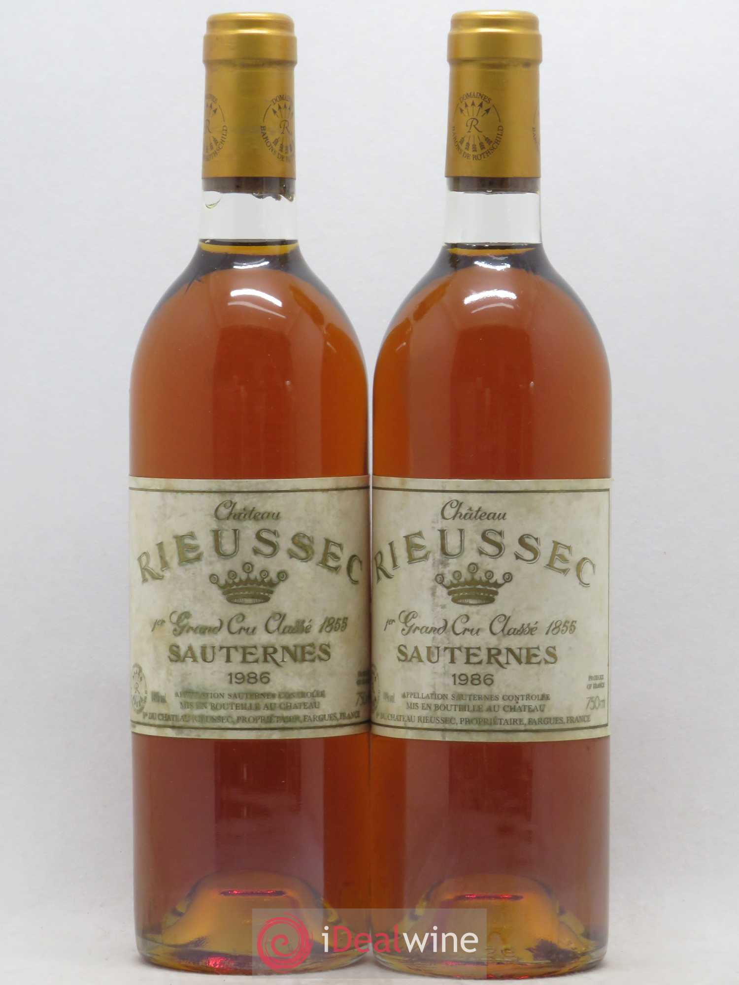 Château Rieussec 1er Grand Cru Classé 1986 - Lotto di 2 bottiglie - 0