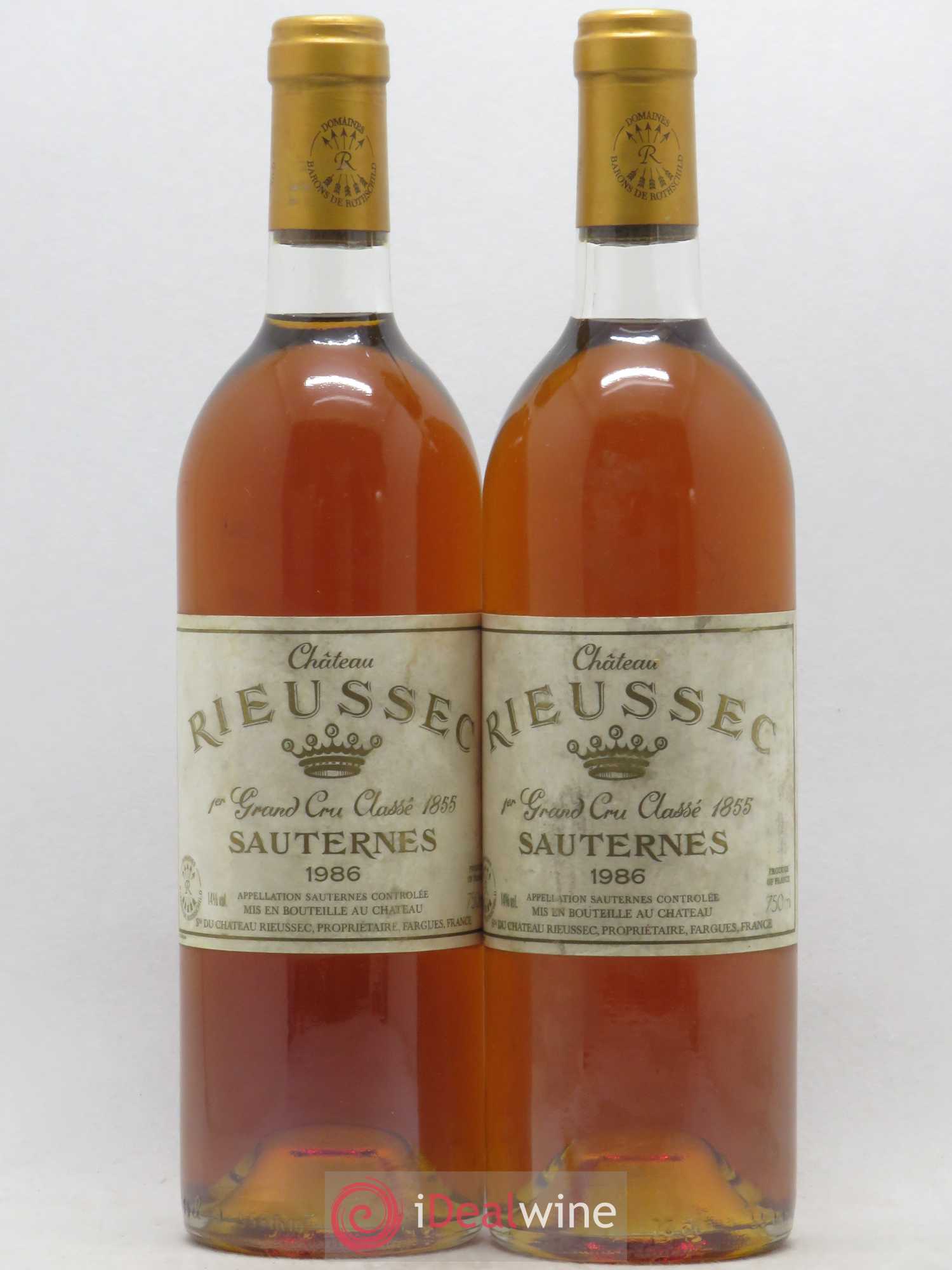 Château Rieussec 1er Grand Cru Classé 1986 - Lotto di 2 bottiglie - 0