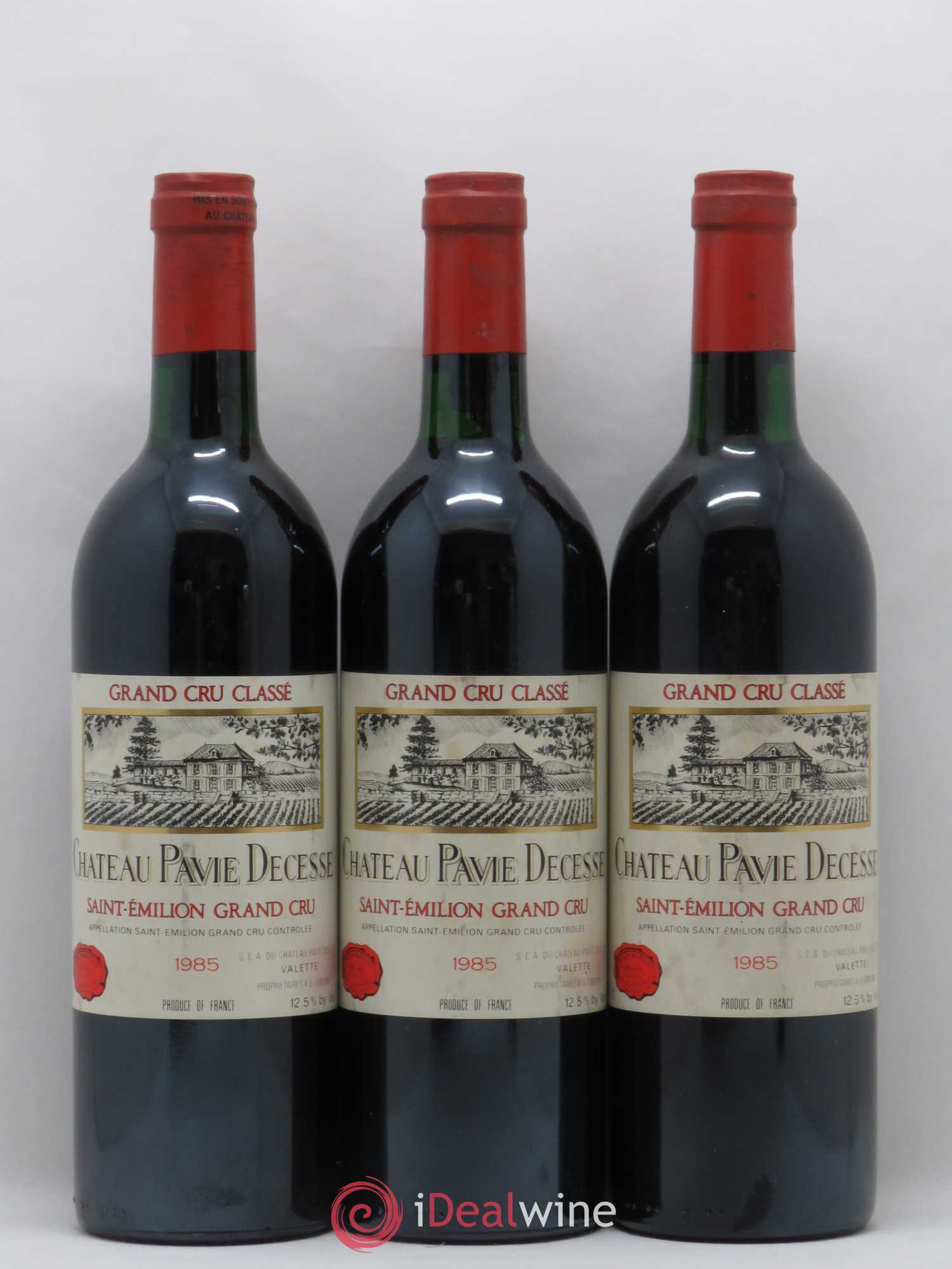 Château Pavie Decesse Grand Cru Classé 1985 - Lot de 3 bouteilles - 0