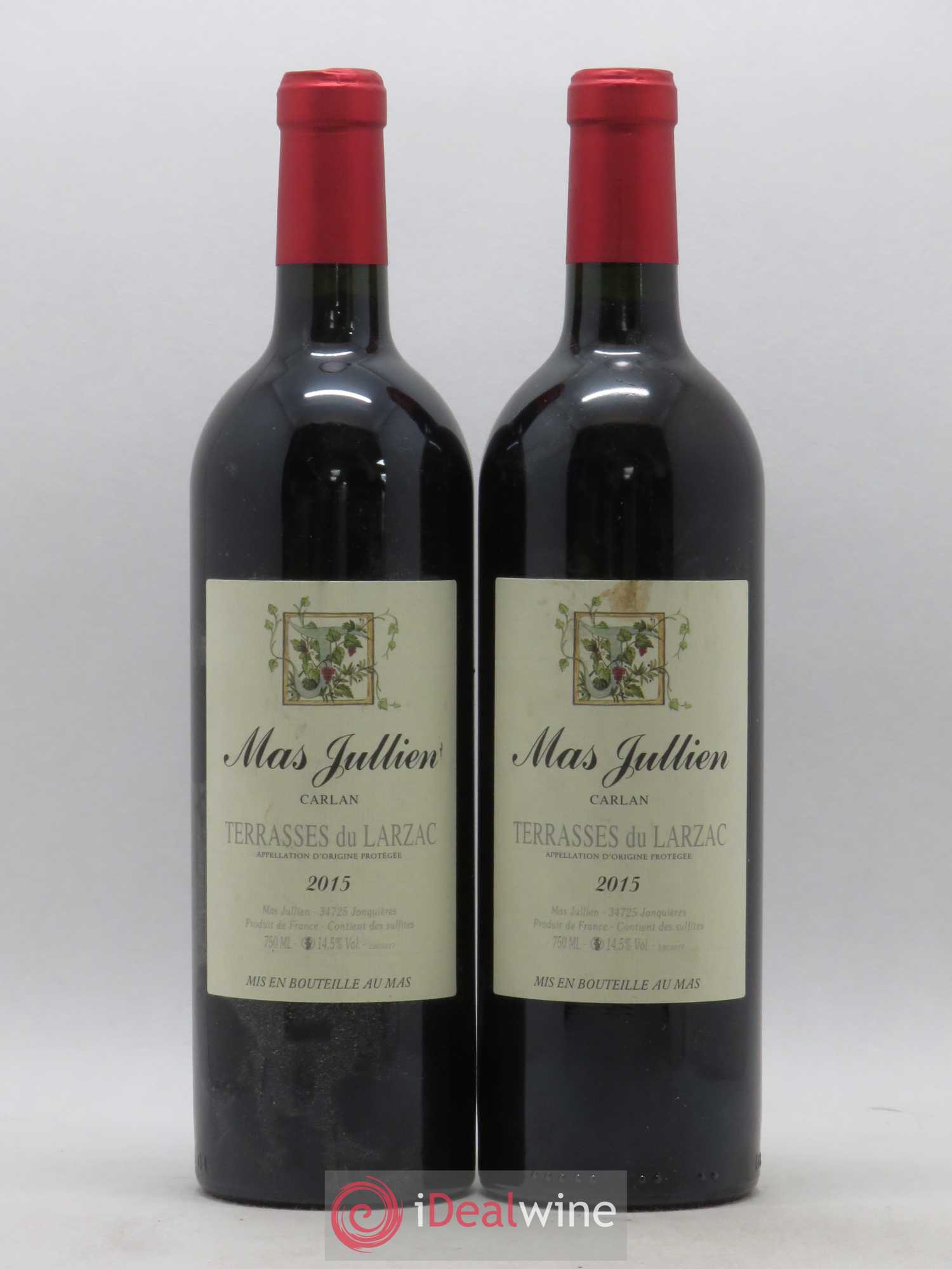 Terrasses du Larzac Mas Jullien Carlan Olivier Jullien 2015 - Lot de 2 bouteilles - 0