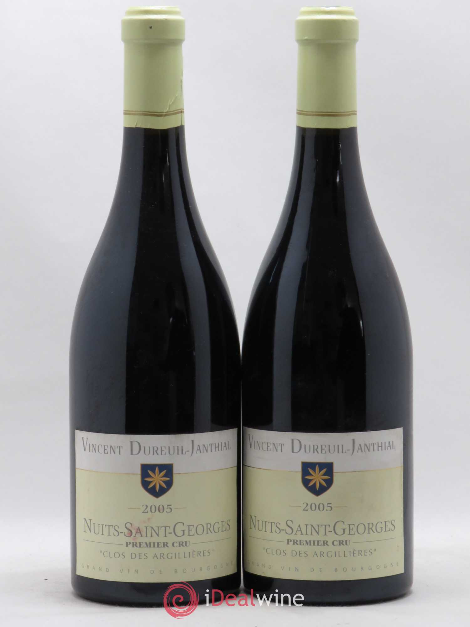 Nuits-Saint-Georges 1er Cru Clos des Argillères Dureuil Janthial 2005 - Posten von 2 Flaschen - 0