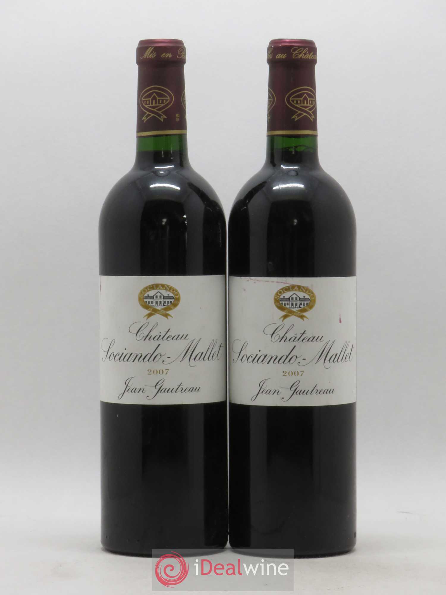 Château Sociando Mallet 2007 - Lot de 2 bouteilles - 0