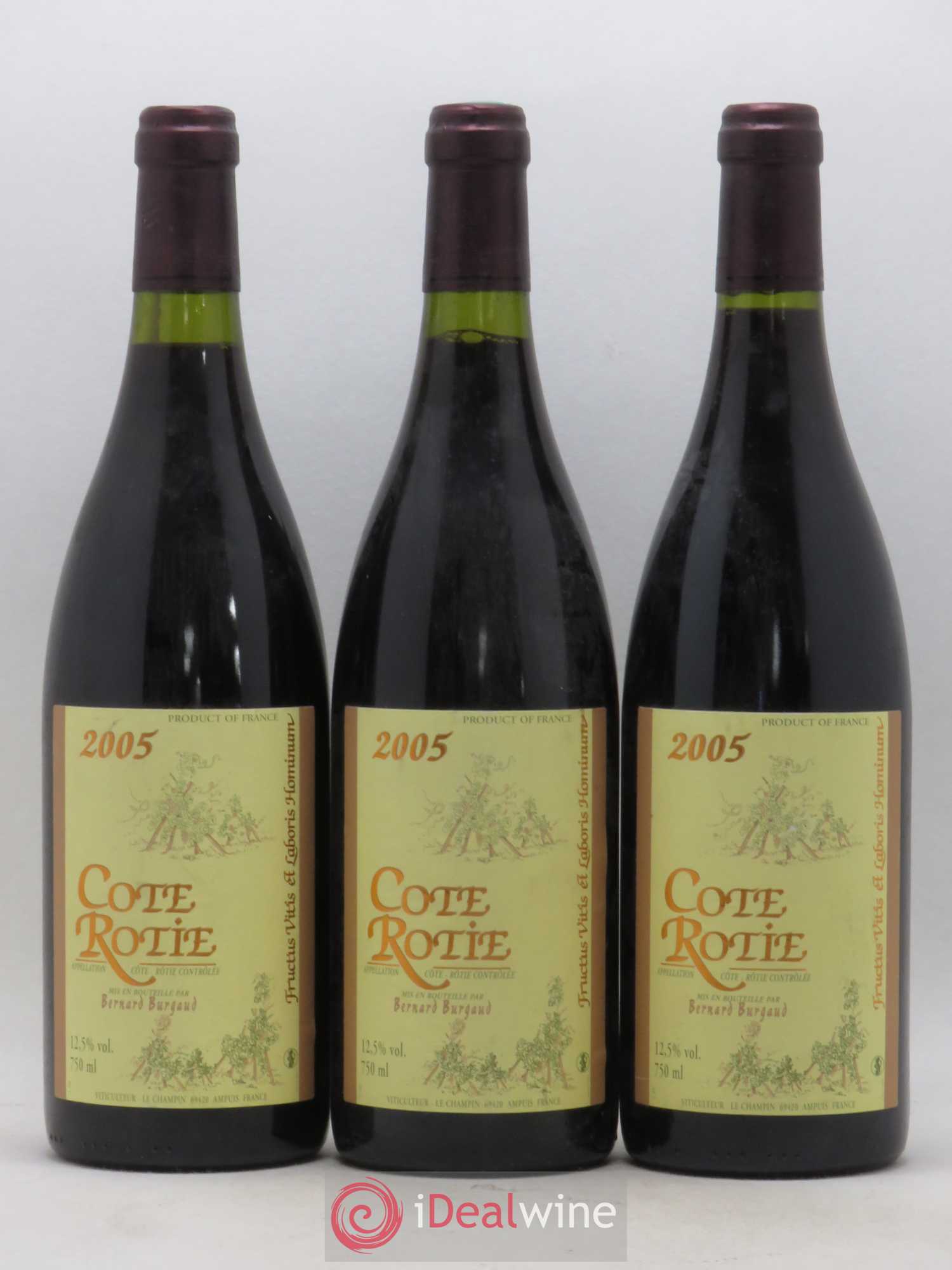Côte-Rôtie Bernard Burgaud 2005 - Lot de 3 bouteilles - 0