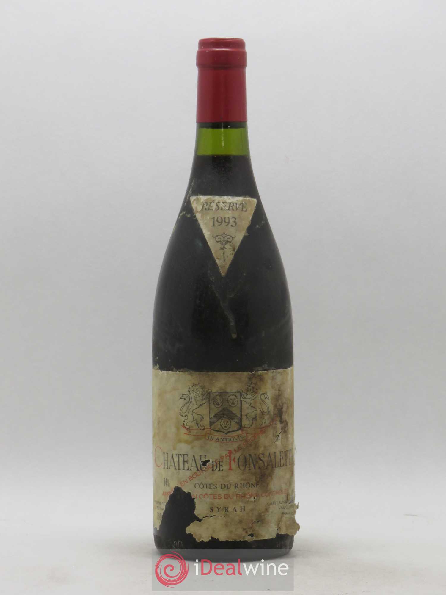 Côtes-du-Rhône Cuvée Syrah Château de Fonsalette 1993 - Lot de 1 bouteille - 0