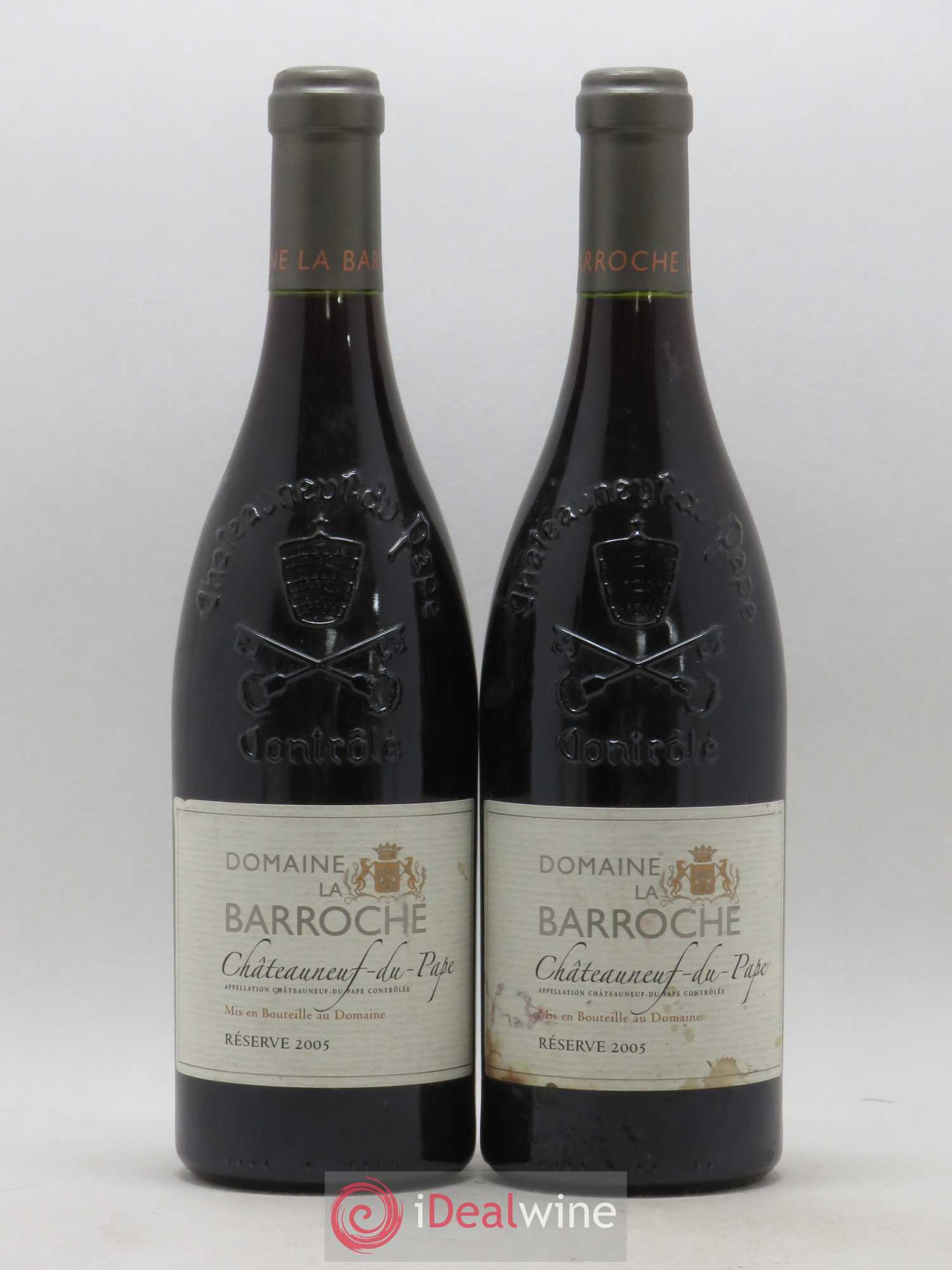 Châteauneuf-du-Pape La Barroche (Domaine de) Réserve Julien Barrot (sans prix de réserve) 2005 - Lot de 2 bouteilles - 0