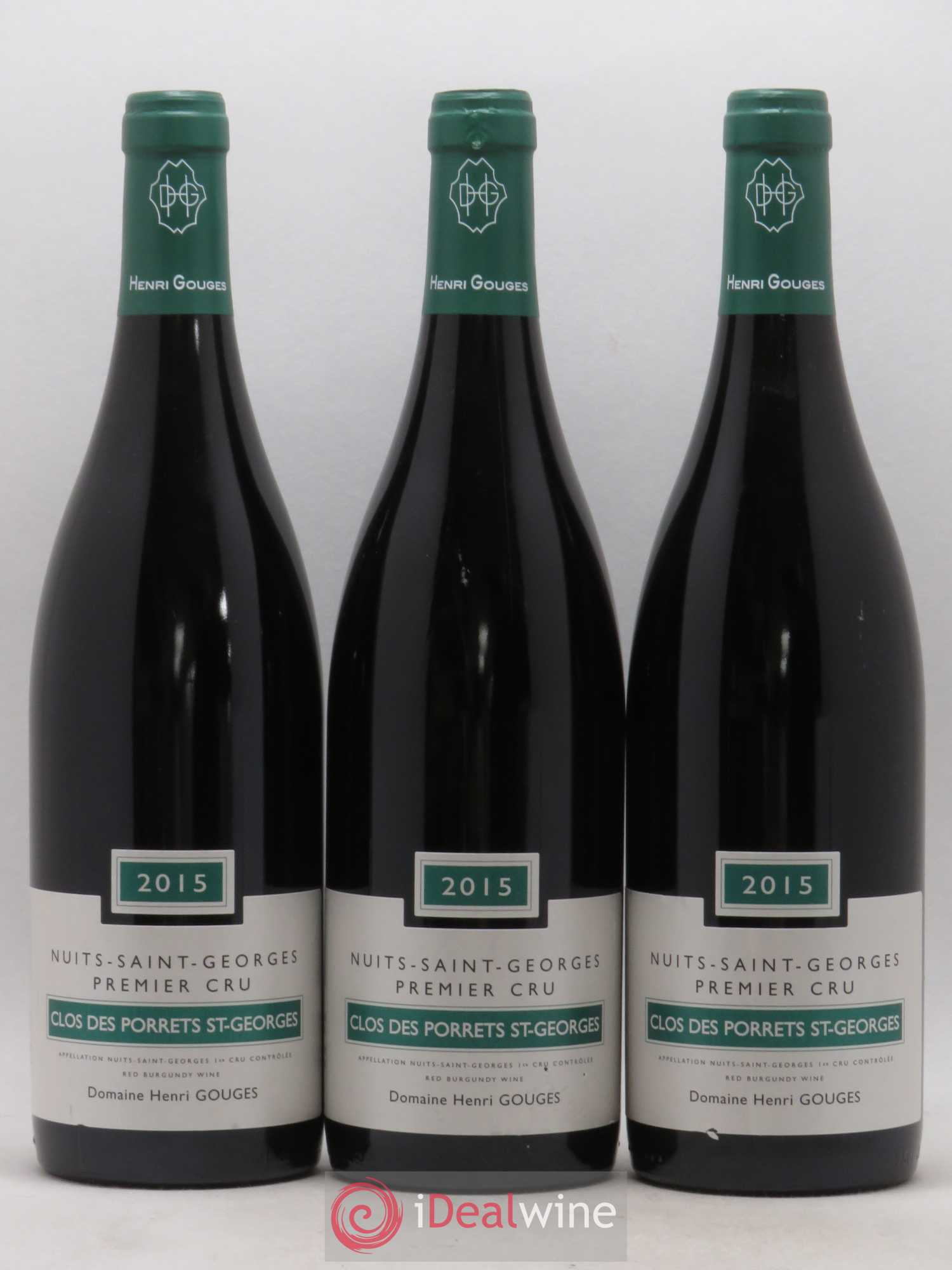 Nuits-Saint-Georges 1er Cru Clos des Porrets St Georges Henri Gouges 2015 - Posten von 3 Flaschen - 0