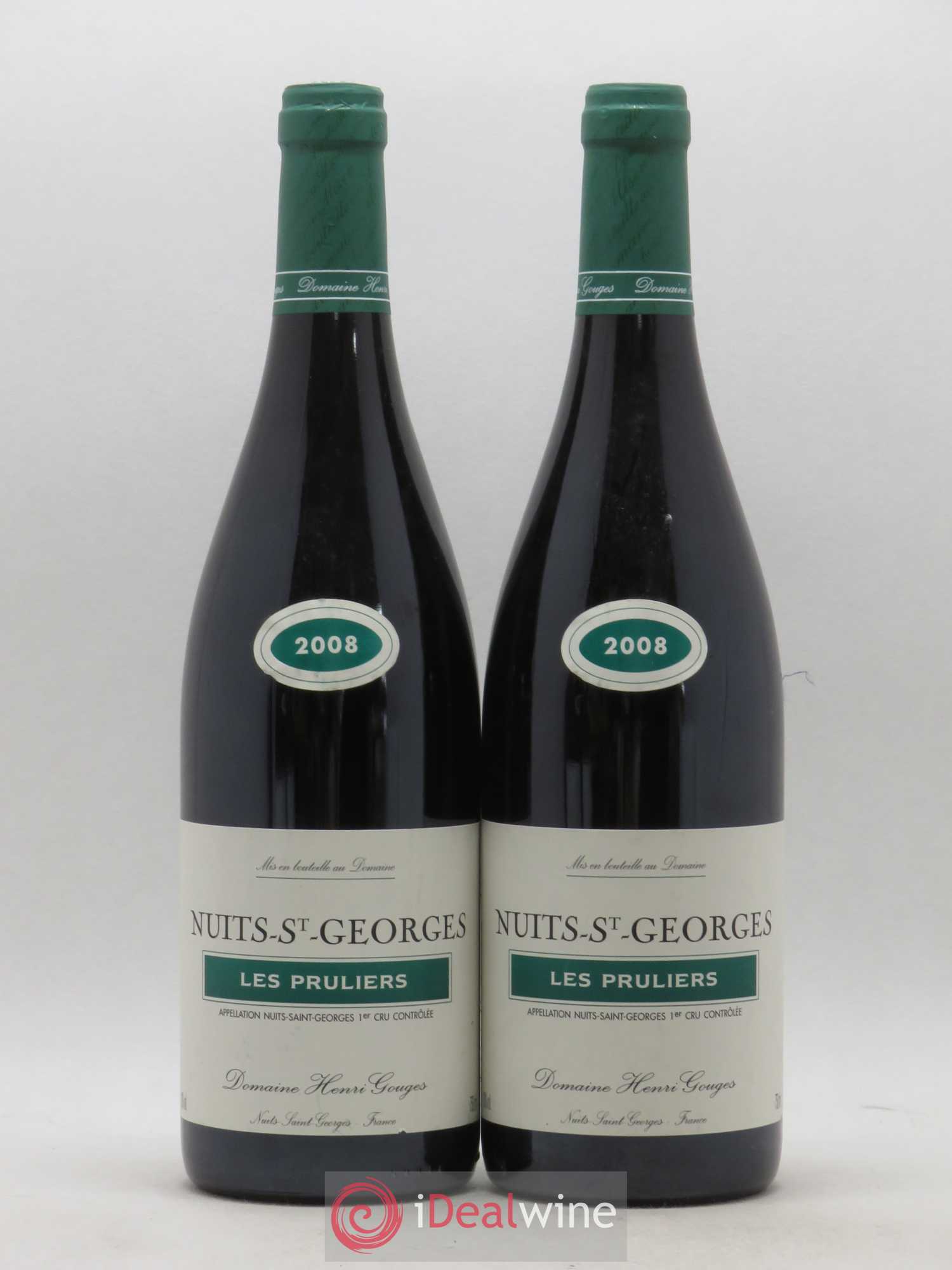 Nuits-Saint-Georges 1er Cru Les Pruliers Henri Gouges 2008 - Lot de 2 bouteilles - 0