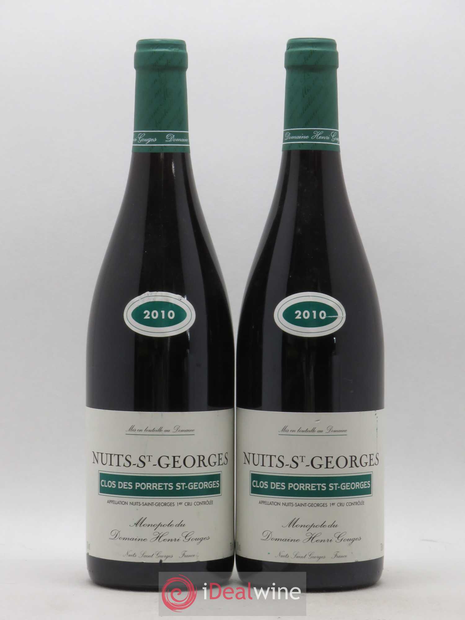 Nuits-Saint-Georges 1er Cru Clos des Porrets St Georges Henri Gouges 2010 - Posten von 2 Flaschen - 0