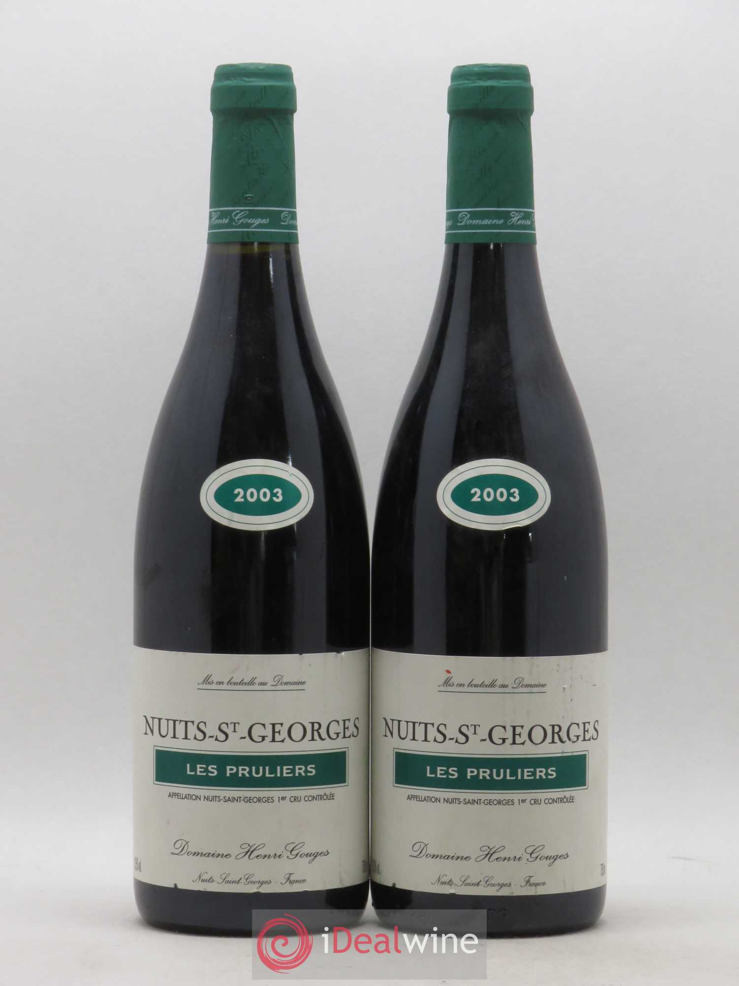 Nuits-Saint-Georges 1er Cru Les Pruliers Henri Gouges 2003 - Lot de 2 bouteilles - 0