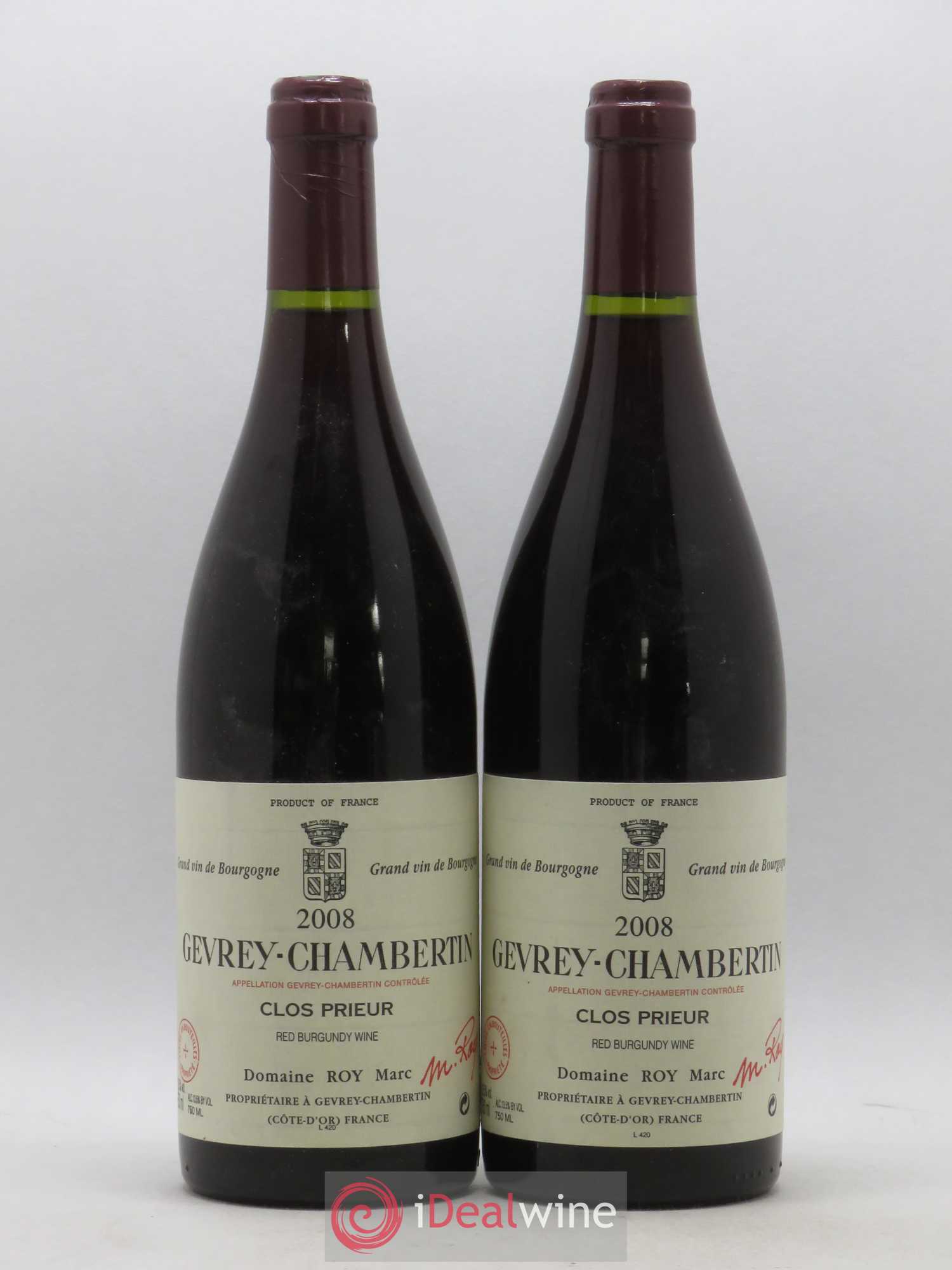 Gevrey-Chambertin Clos Prieur Marc Roy 2008 - Posten von 2 Flaschen - 0