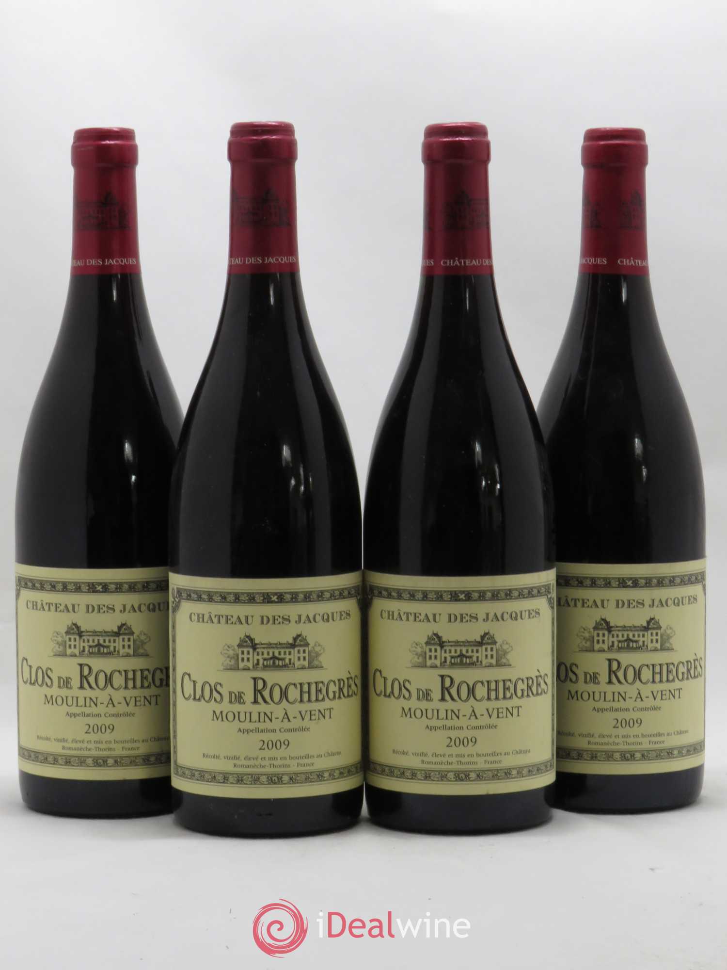 Moulin-à-Vent Clos de Rochegrès Château des Jacques 2009 - Lot de 4 bouteilles - 0
