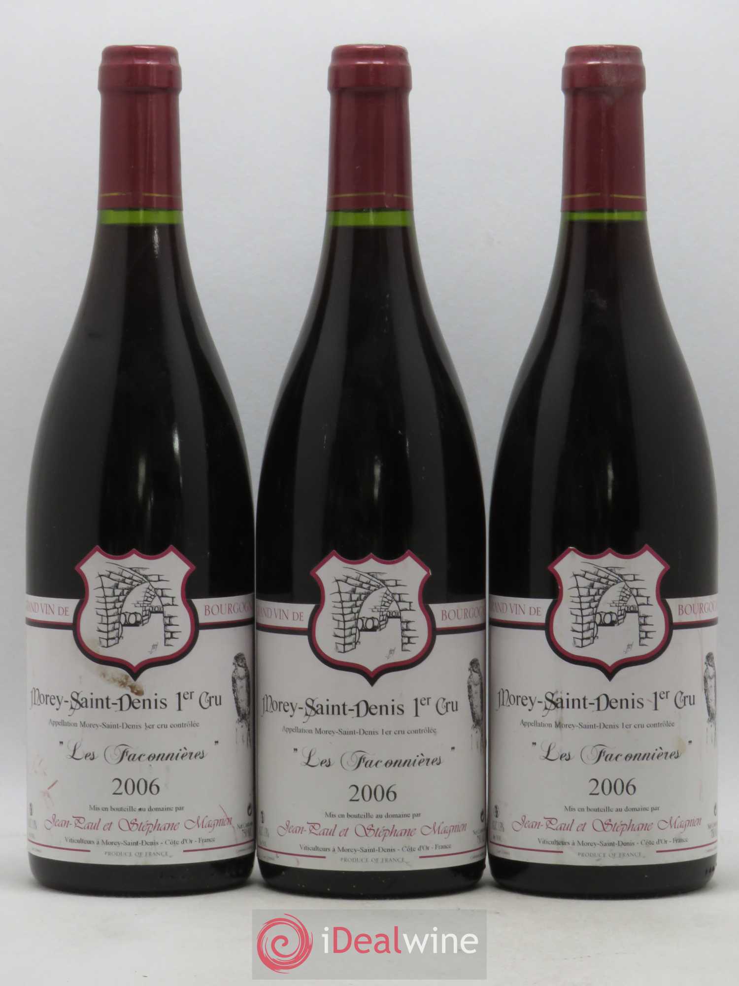 Morey-Saint-Denis 1er Cru Les Faconnieres Jean-Paul et Stephane Magnien 2006 - Posten von 3 Flaschen - 0