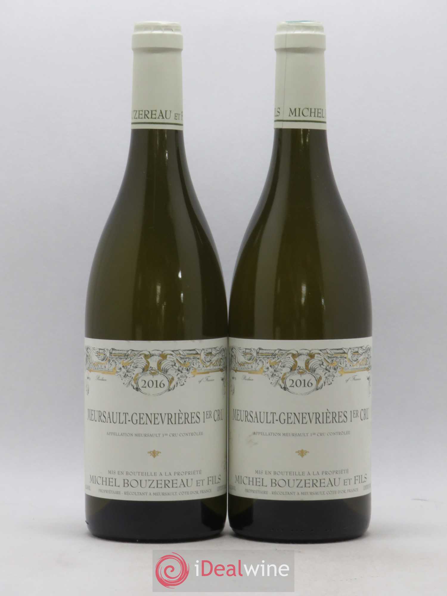 Meursault 1er Cru Les Genevrières Michel Bouzereau et Fils (Domaine) 2016 - Lot de 2 bouteilles - 0