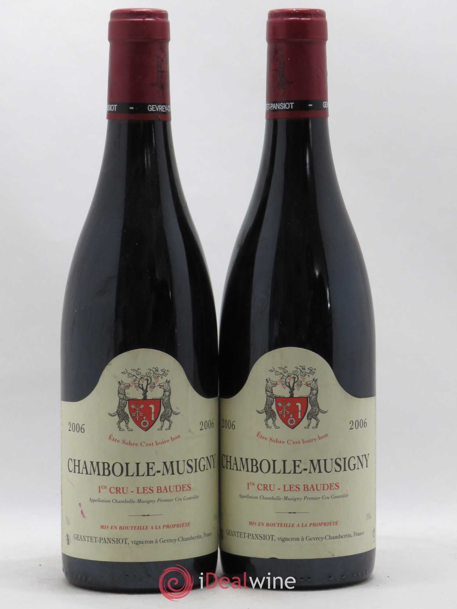 Chambolle-Musigny 1er Cru Les Baudes Geantet-Pansiot 2006 - Lot de 2 bouteilles - 0