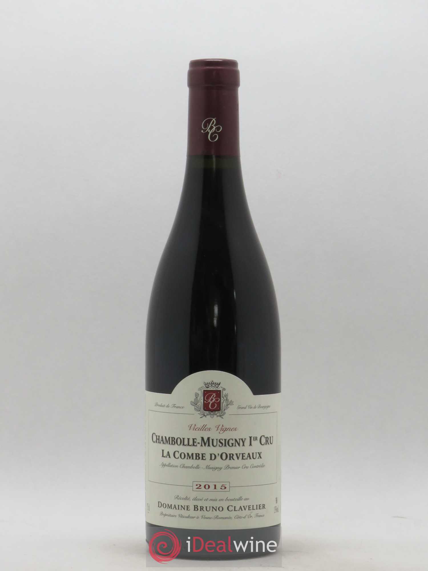 Chambolle-Musigny 1er Cru La Combe d'Orveaux Vieilles Vignes Bruno Clavelier 2015 - Lot de 1 bouteille - 0