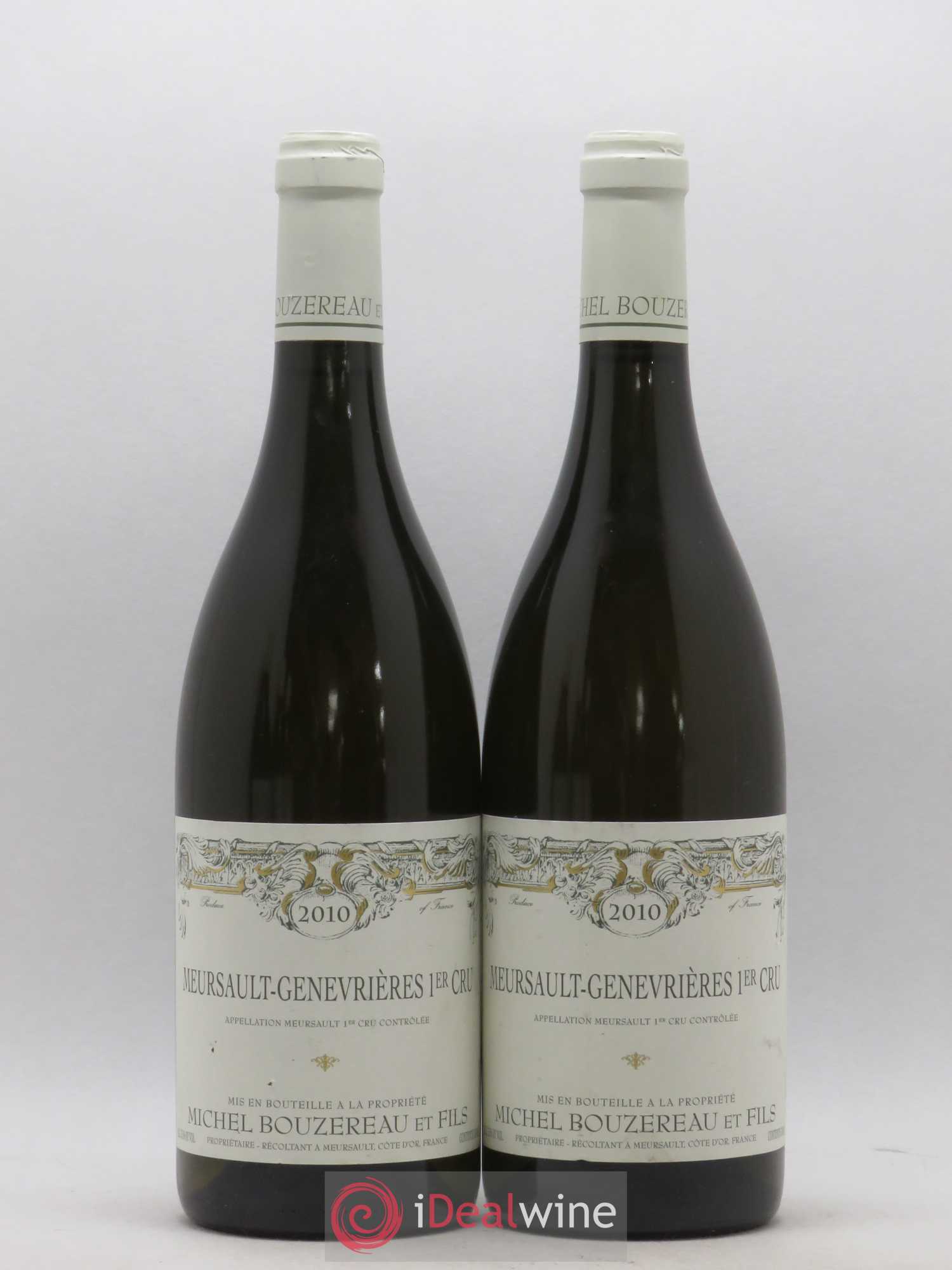 Meursault 1er Cru Les Genevrières Michel Bouzereau et Fils (Domaine) 2010 - Lot de 2 bouteilles - 0